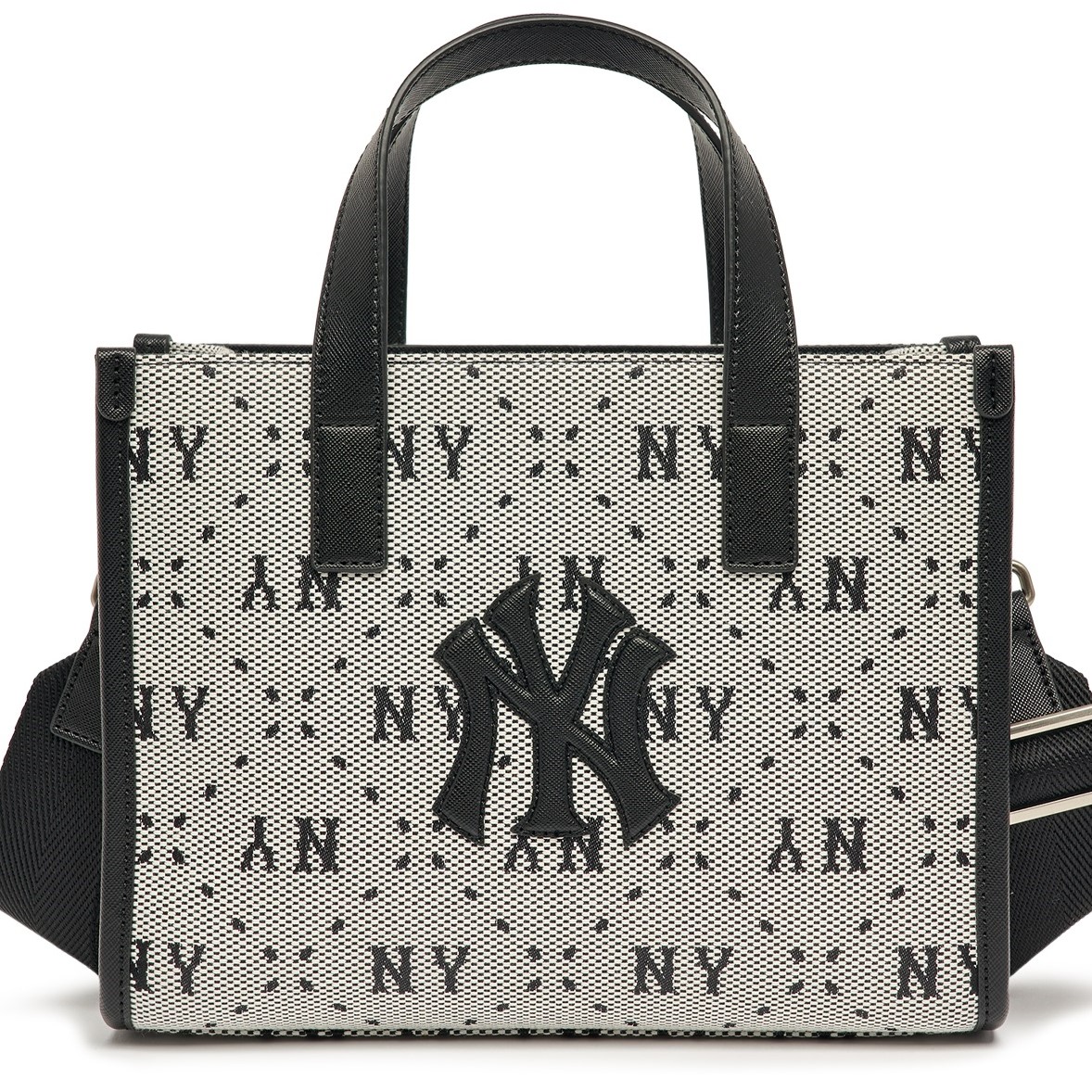 MLB KOREA Diamond Monogram Jacquard Tote Bag New York Yankees