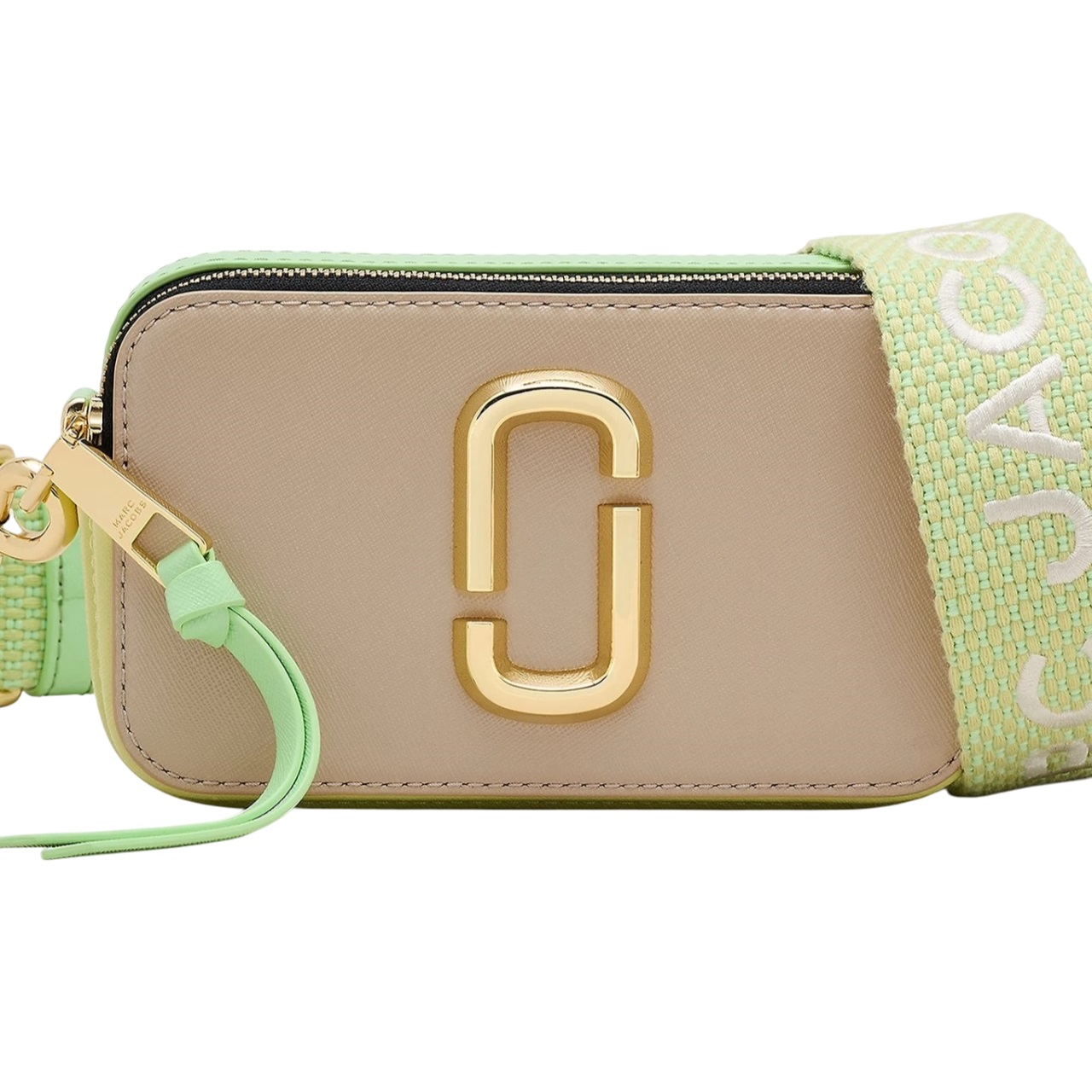 Túi xách Marc Jacobs màu nâu be The Colorblock Snapshot Crossbody Bag Peppermint Multi
