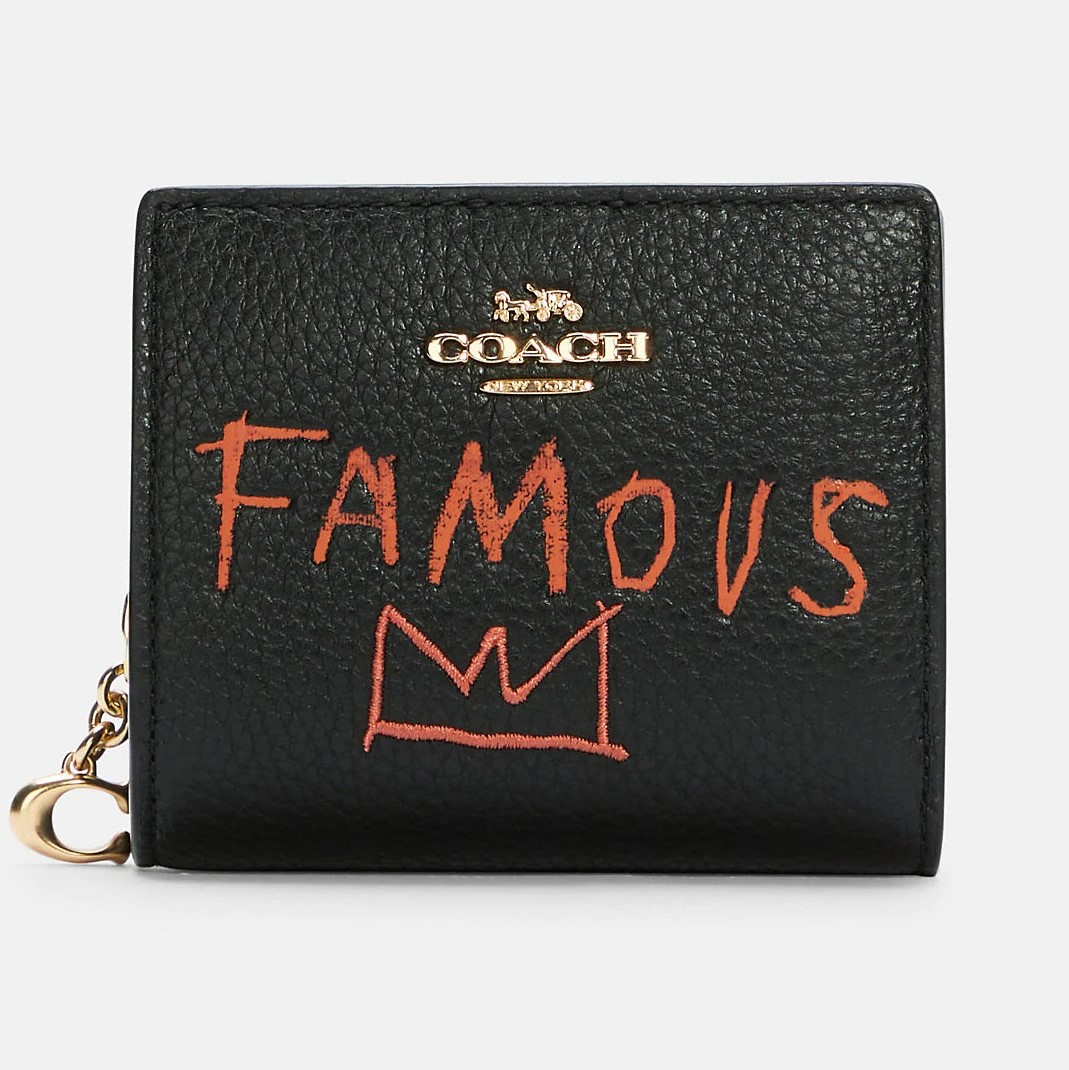 Ví ngắn nữ Coach Famous X Jean Michel Basquiat Snap Wallet