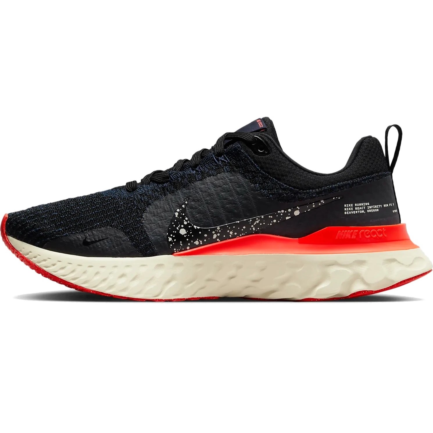 Nike R3000 Giày thể thao Nike React Infinity 3 Black Obsidian Bright Crimson Mens ...