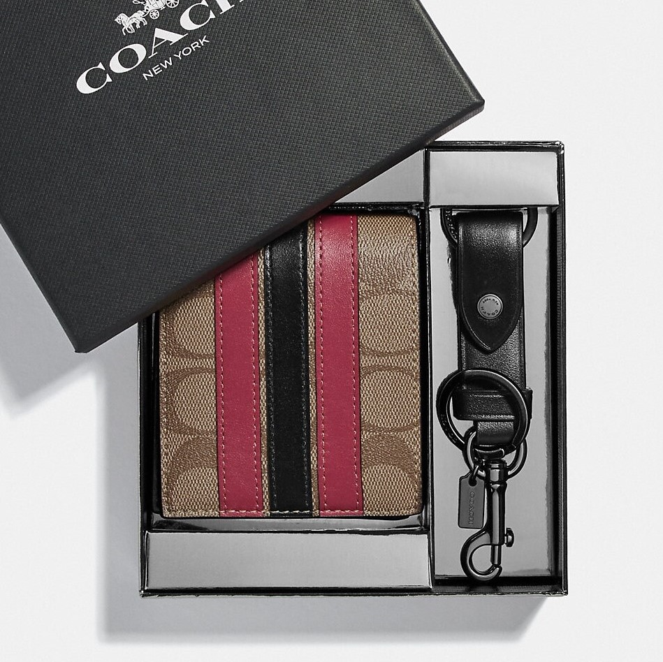 Front Pocket Wallet With Key Fob Gift Set - Genuine Leather, Compact Design - View #3