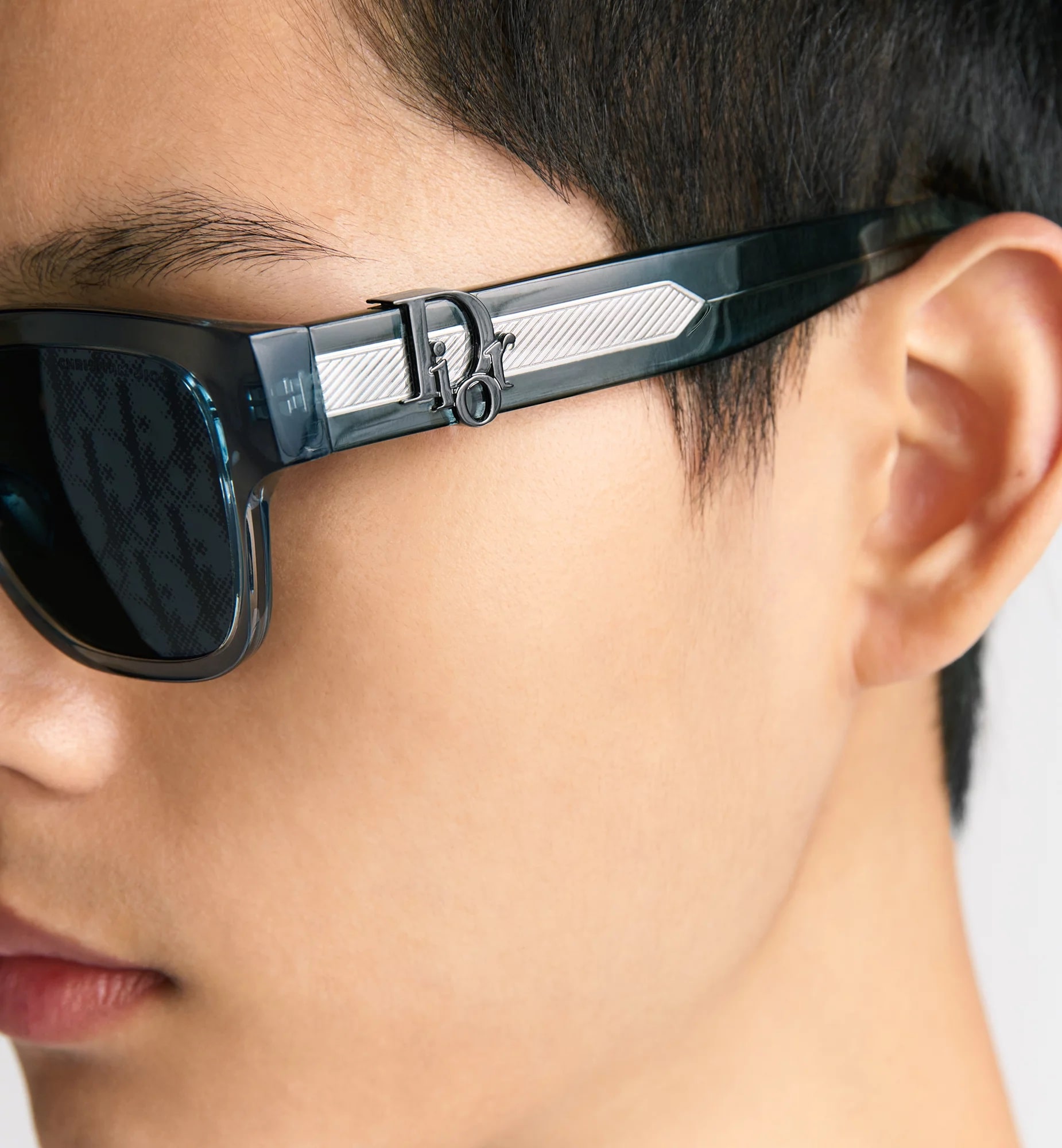 Mắt kính Dior DiorOblique S1F Transparent Blue Square Sunglasses 2