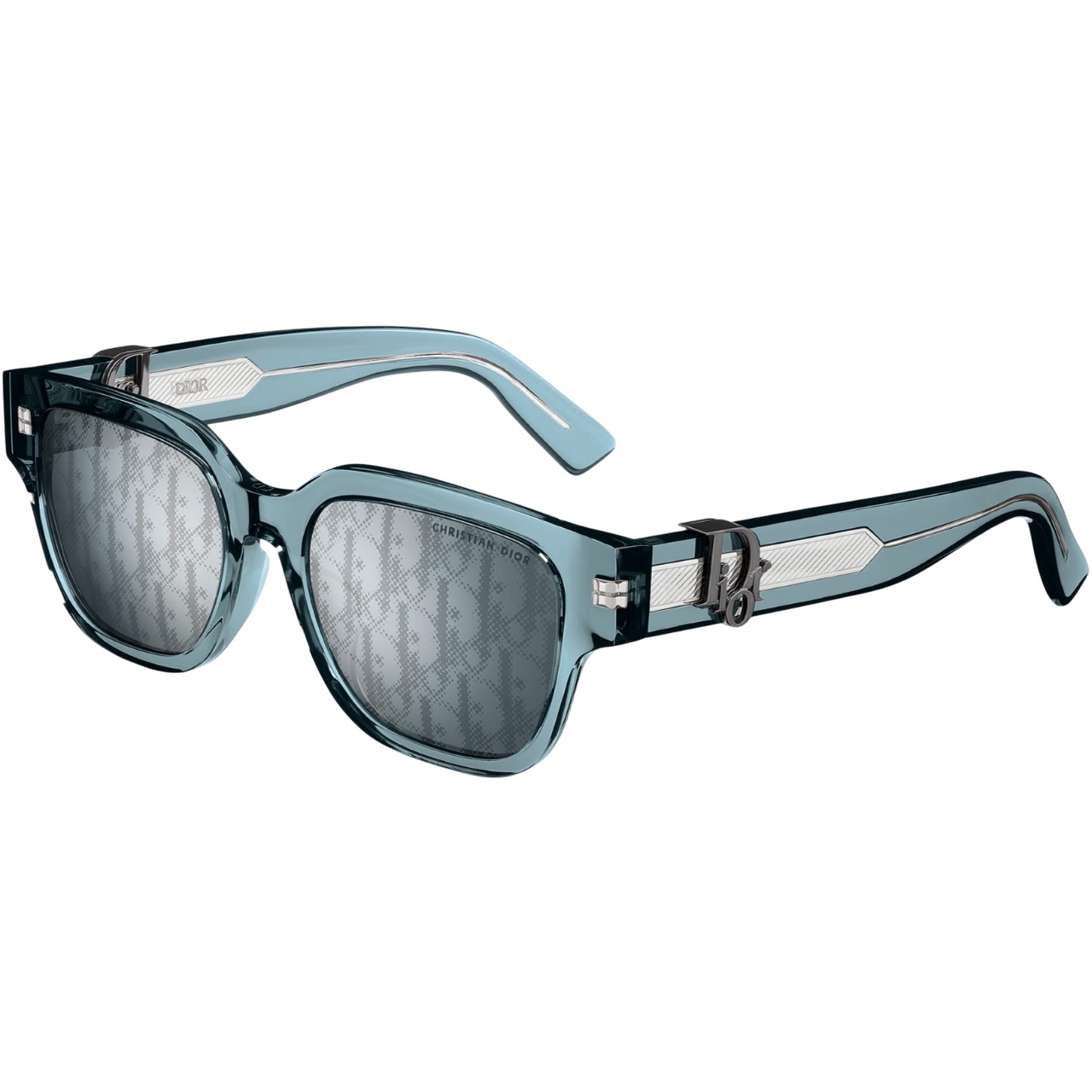 Mắt kính Dior DiorOblique S1F Transparent Blue Square Sunglasses 4