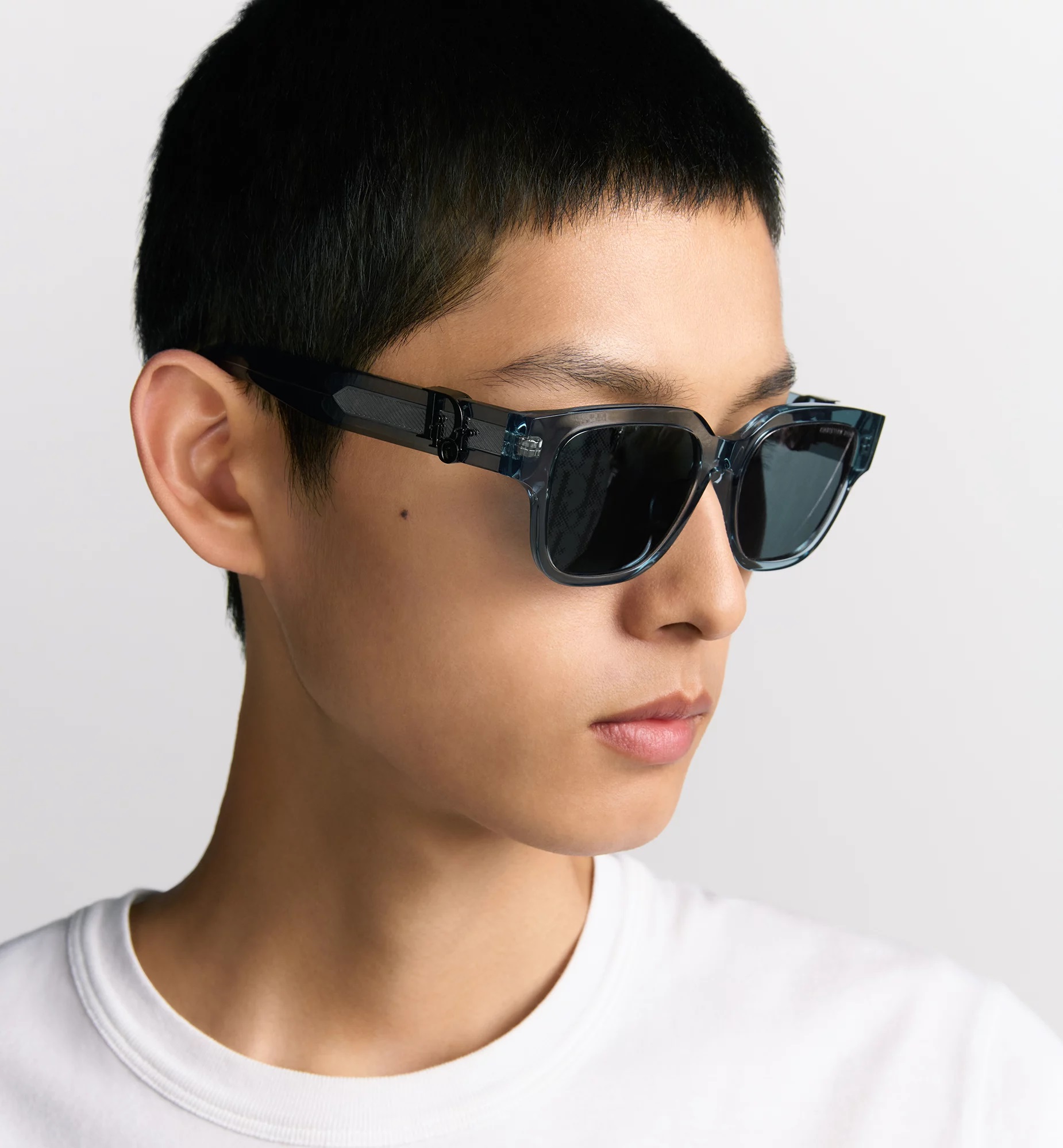 Mắt kính Dior DiorOblique S1F Transparent Blue Square Sunglasses 5