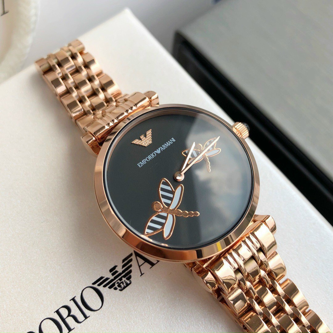 ĐỒNG HỒ NỮ EMPORIO ARMANI DRAGONFLY GIANNI T-BAR AR11206 BLACK DIAL WATCH FOR WOMEN 4