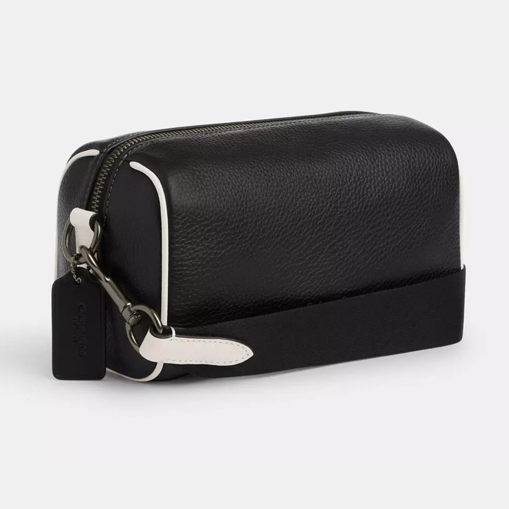 TÚI ĐEO CHÉO COACH AXEL GUNMETAL BLACK REFINED PEBBLE LEATHER CROSSBODY BAG CP172 2