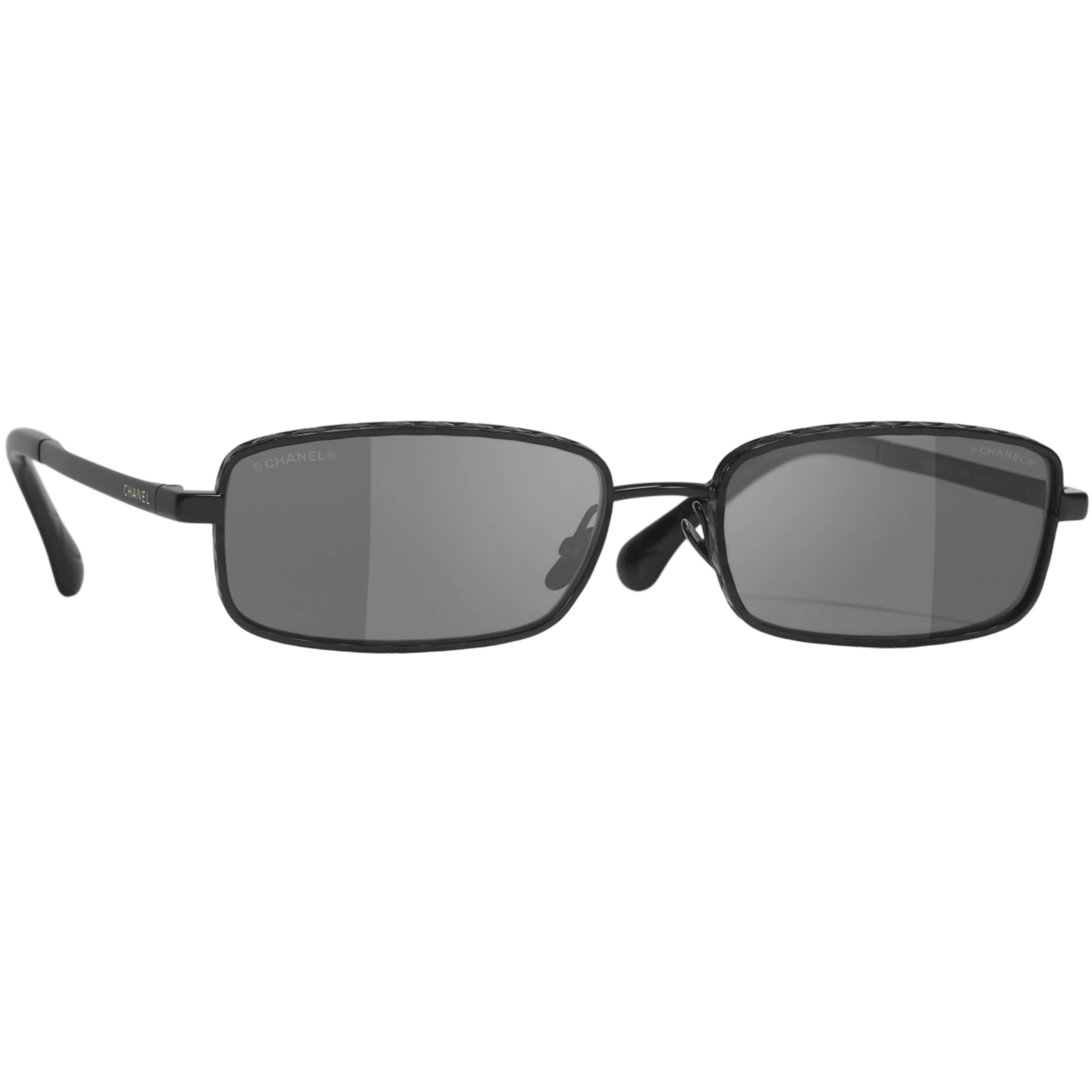 Kính mát Chanel Rectangle Sunglasses Black 4295 1