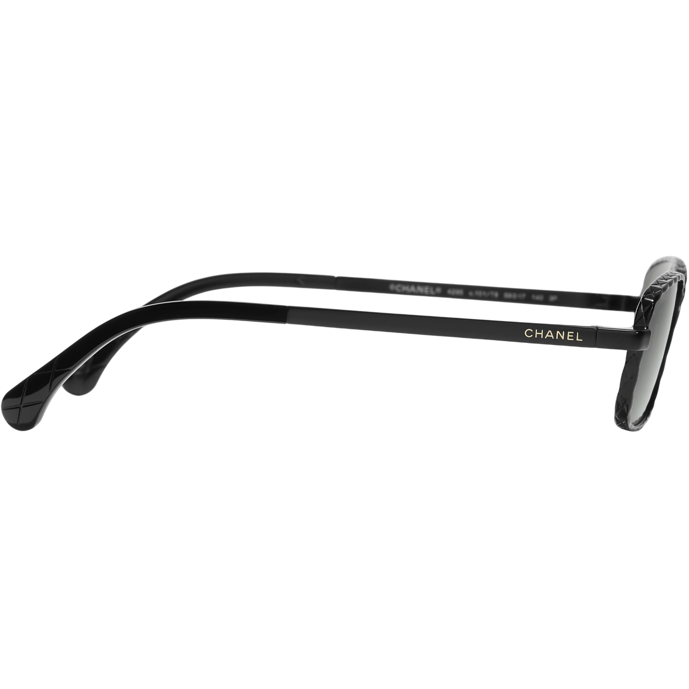 Kính mát Chanel Rectangle Sunglasses Black 4295 3