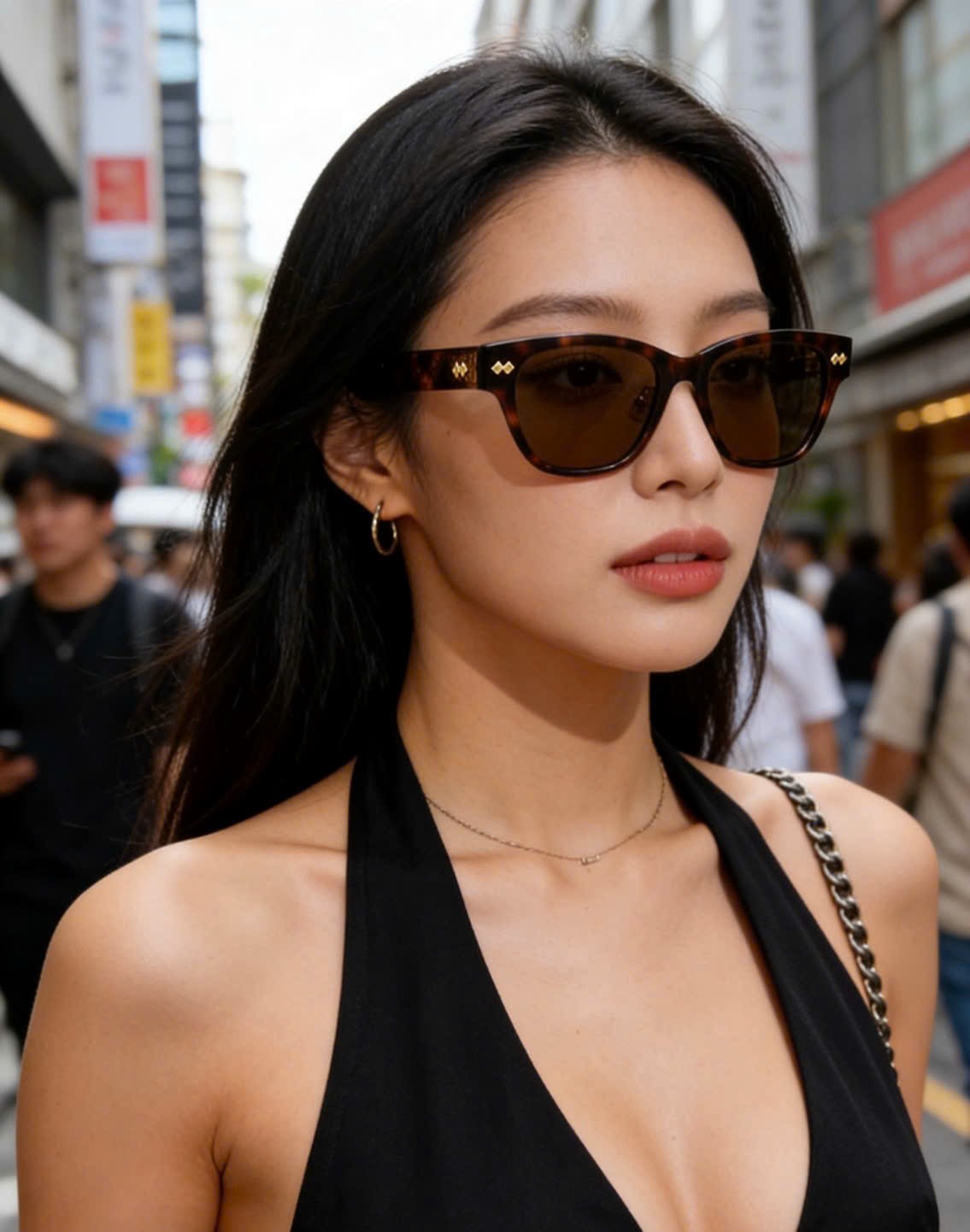 Mắt kính Bottega Veneta Intrecciato Panthos Sunglasses Black BV1441S 10