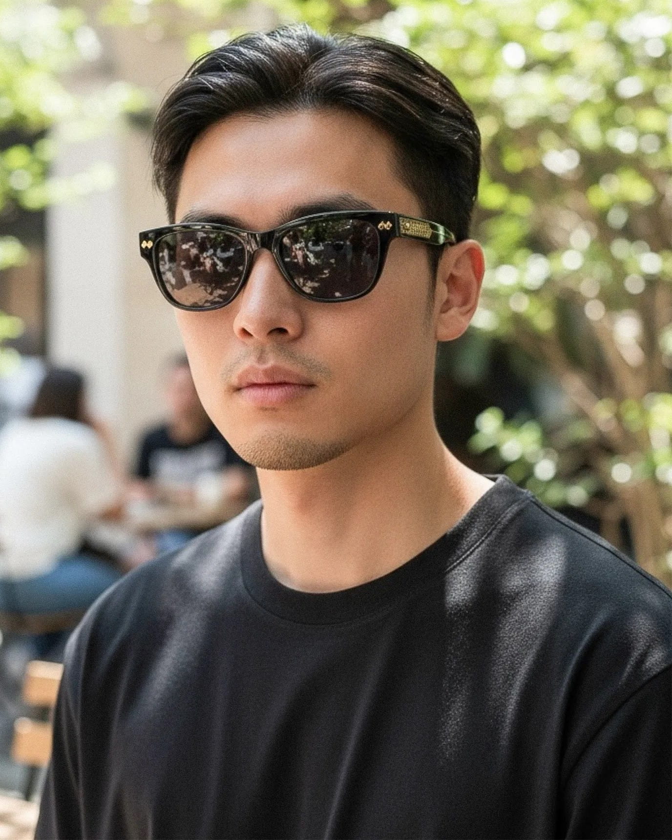 Mắt kính Bottega Veneta Intrecciato Panthos Sunglasses Black BV1441S 2