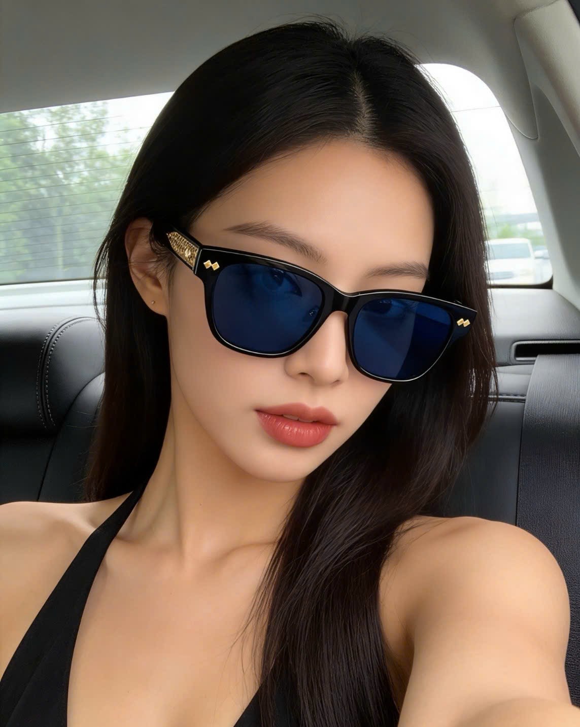 Mắt kính Bottega Veneta Intrecciato Panthos Sunglasses Black BV1441S 5