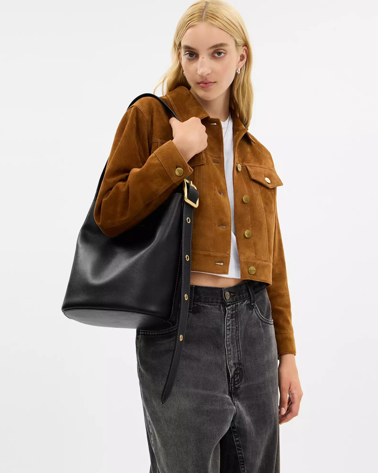 Túi xách Coach Bleecker Bucket Bag Black CCC23 10