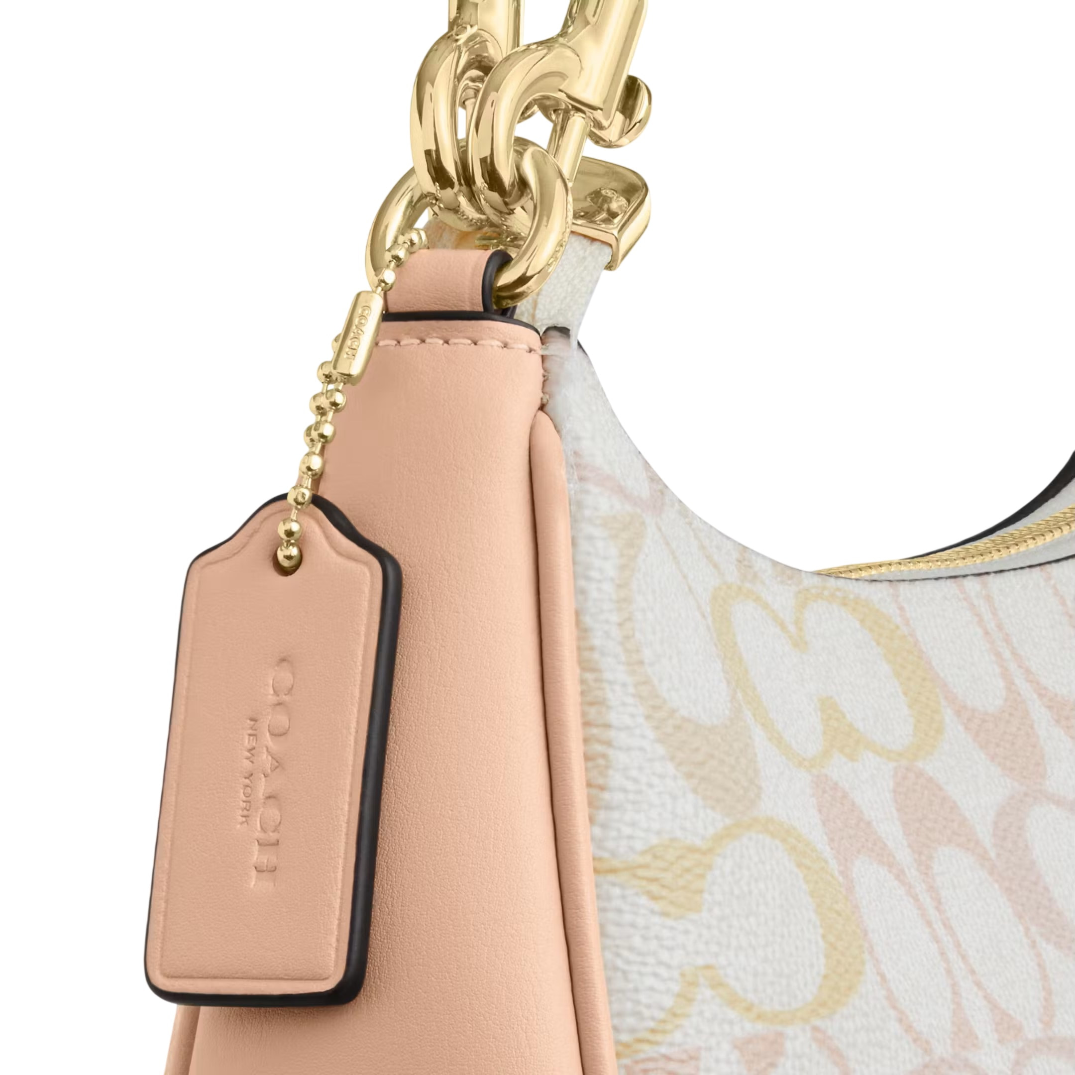 Túi Coach Teri Shoulder Bag In Pretty Signature Canvas Chalk Pink CDZ05 11