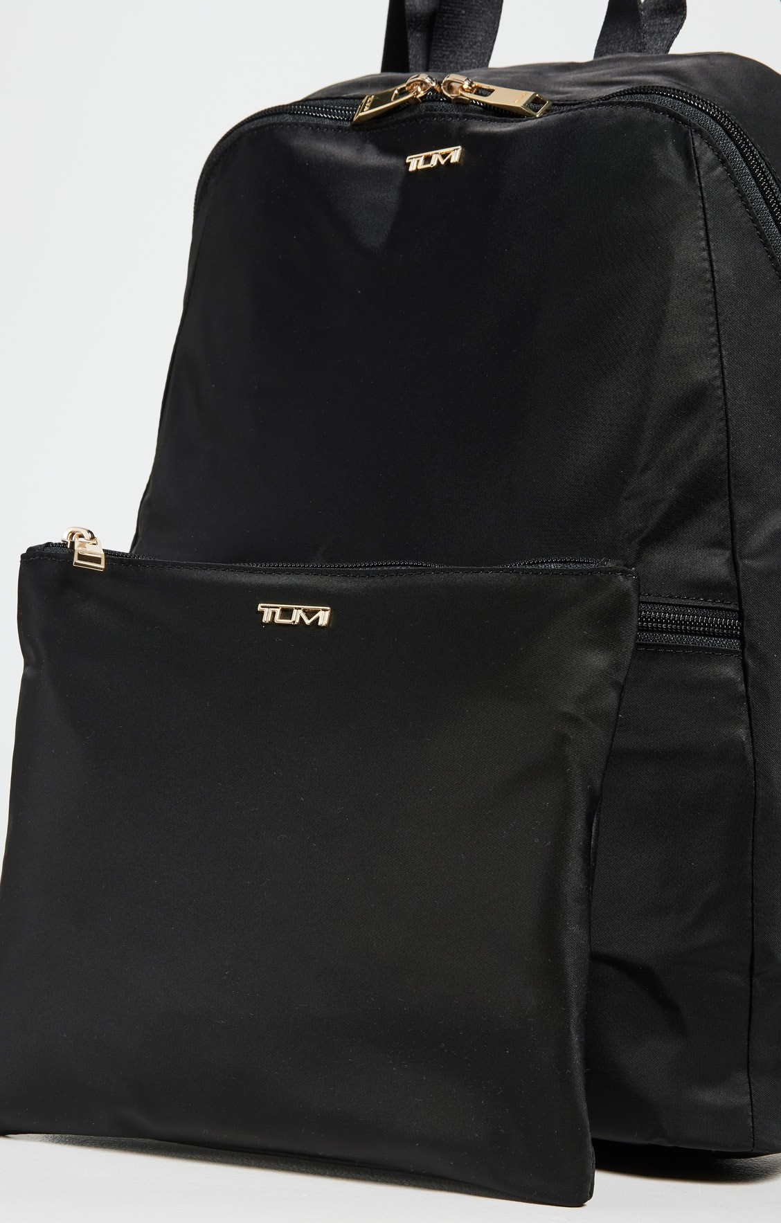 Balo Tumi Voyageur Just In Case Backpack Black Gold 10