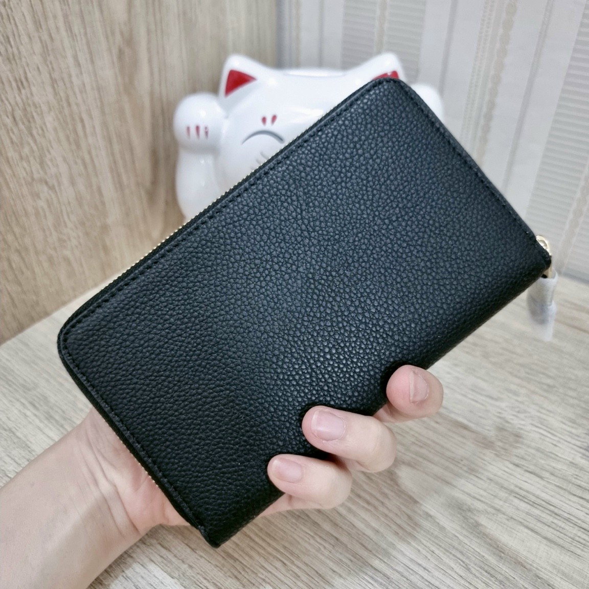 VÍ DÀI BLACK COACH MEDIUM ID ZIP WALLET WITH DIARY EMBROIDERY 3