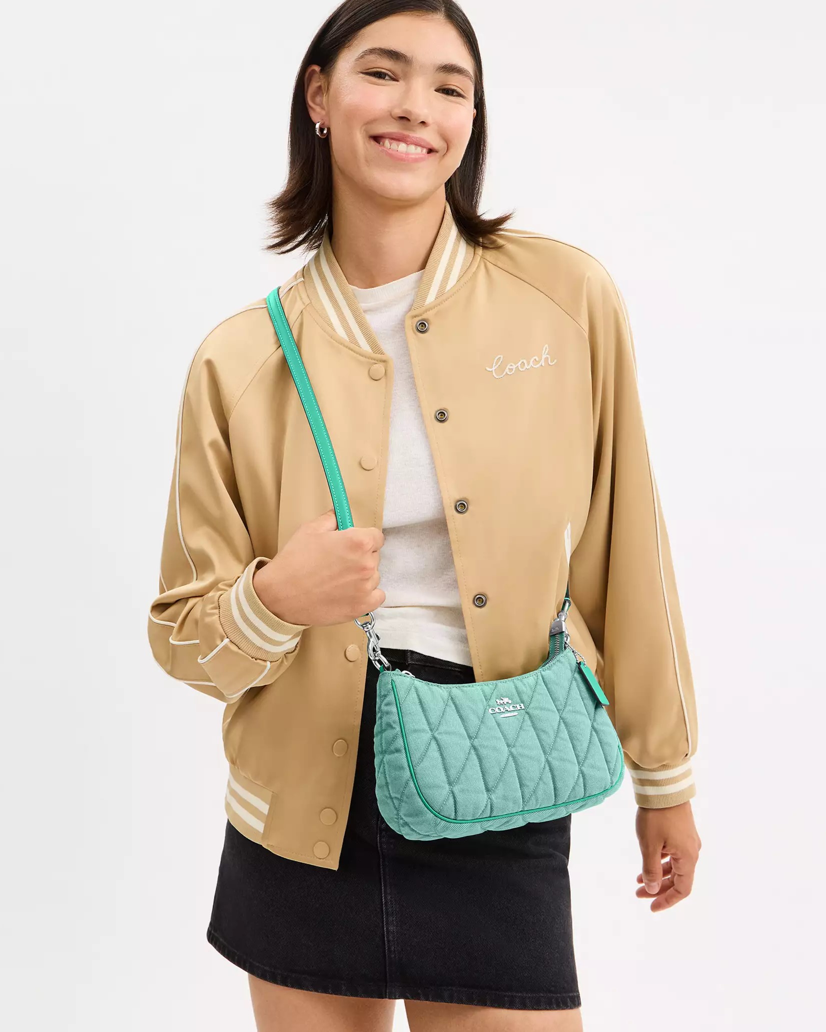 Túi đeo vai Coach Teri Shoulder Bag Ivy Green CBG86 5