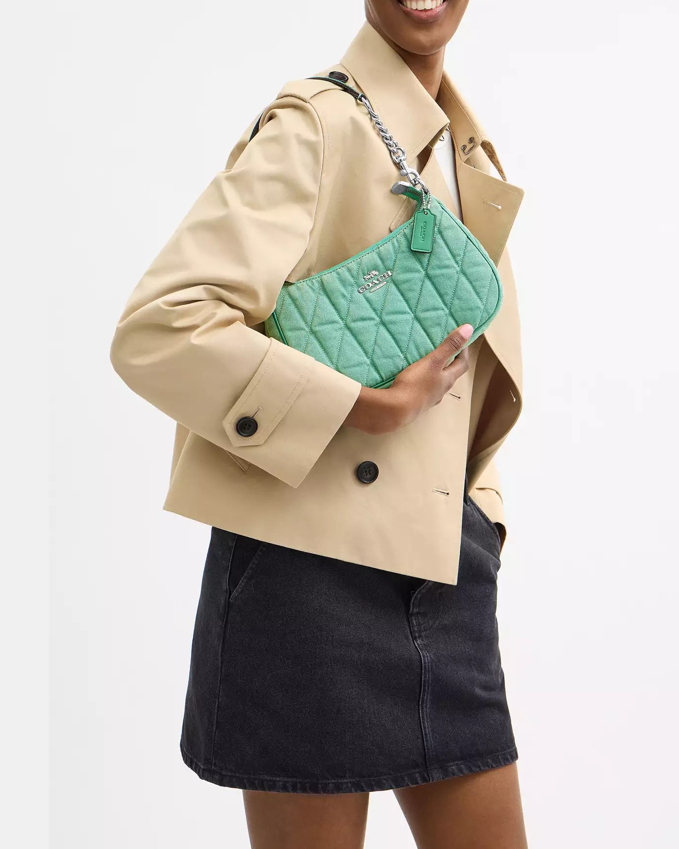 Túi đeo vai Coach Teri Shoulder Bag Ivy Green CBG86 7