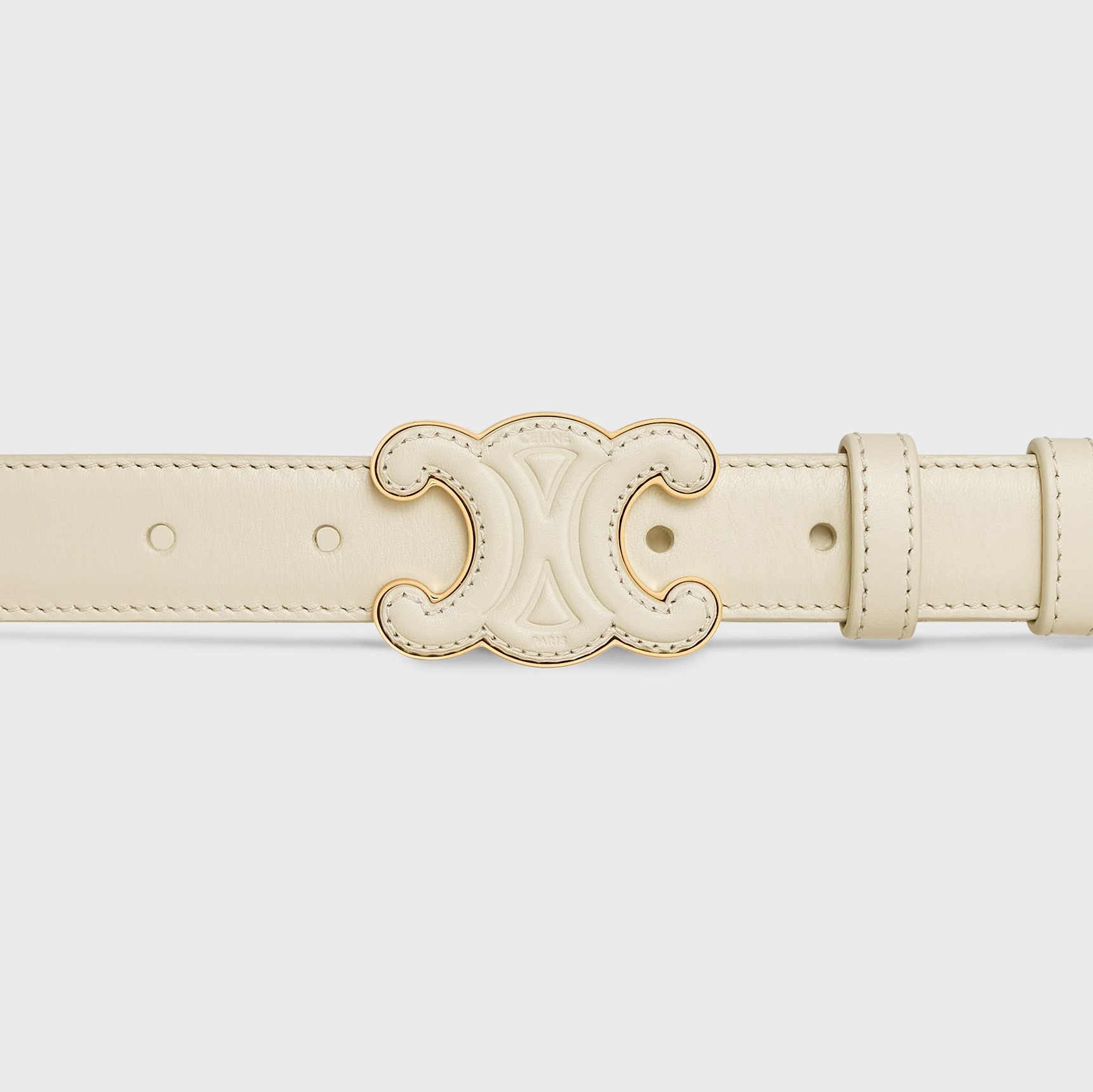 Women's Medium cuir Triomphe belt in natural calfskin, CELINE