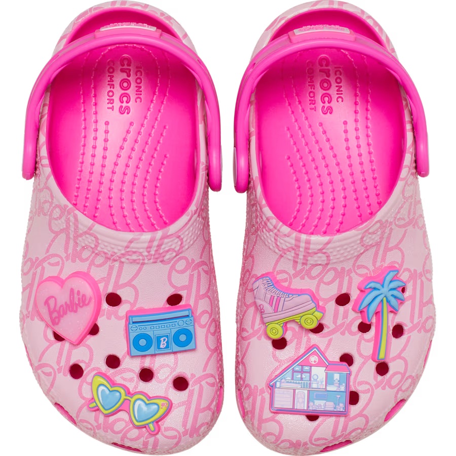 Giày Crocs trẻ em Clog Toddler Classic Mattel Pink Barbie 8