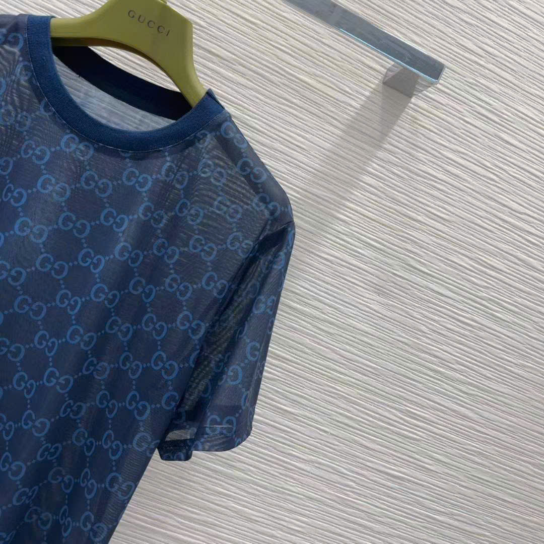 Áo phông xanh navy nữ Gucci 4