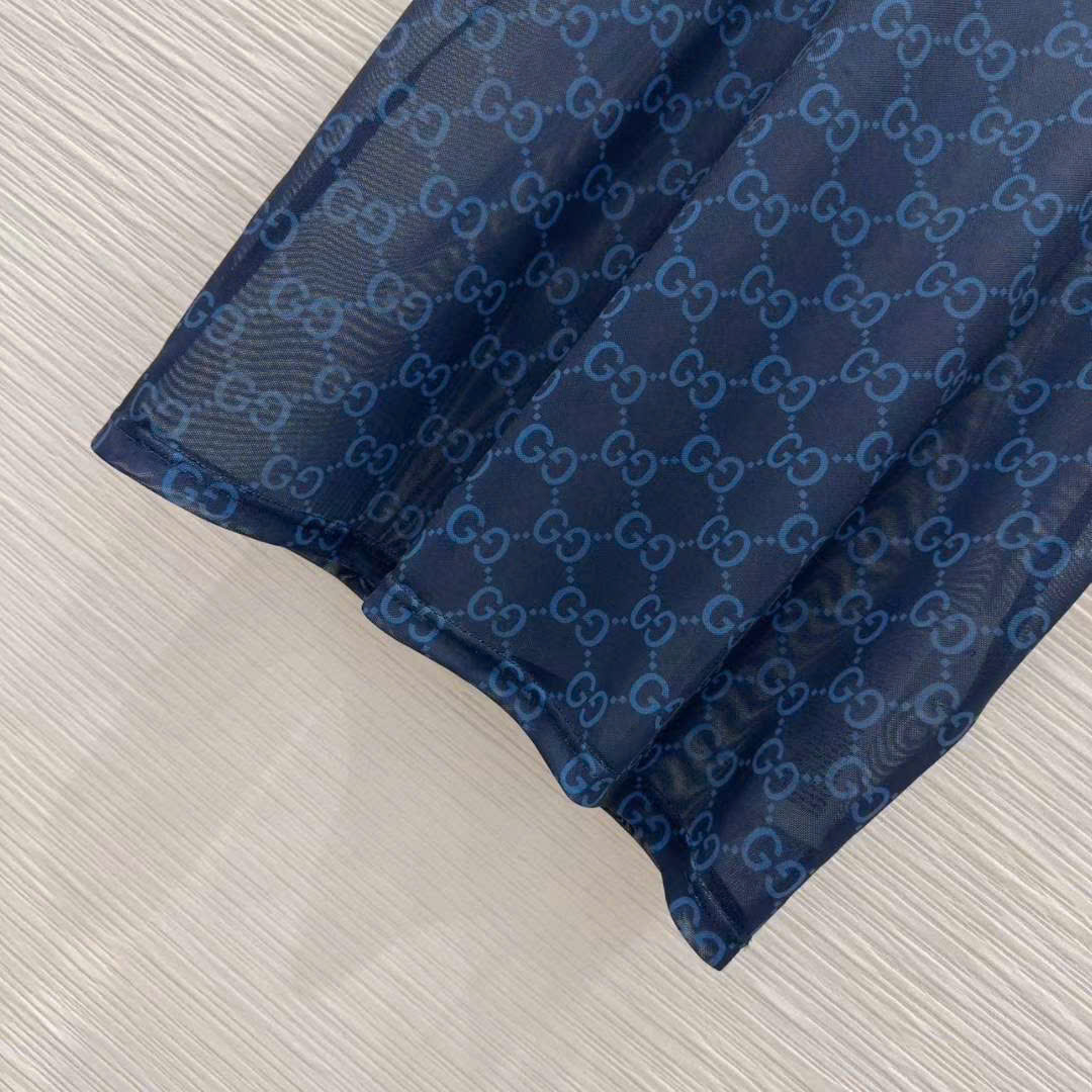 Áo phông xanh navy nữ Gucci 5