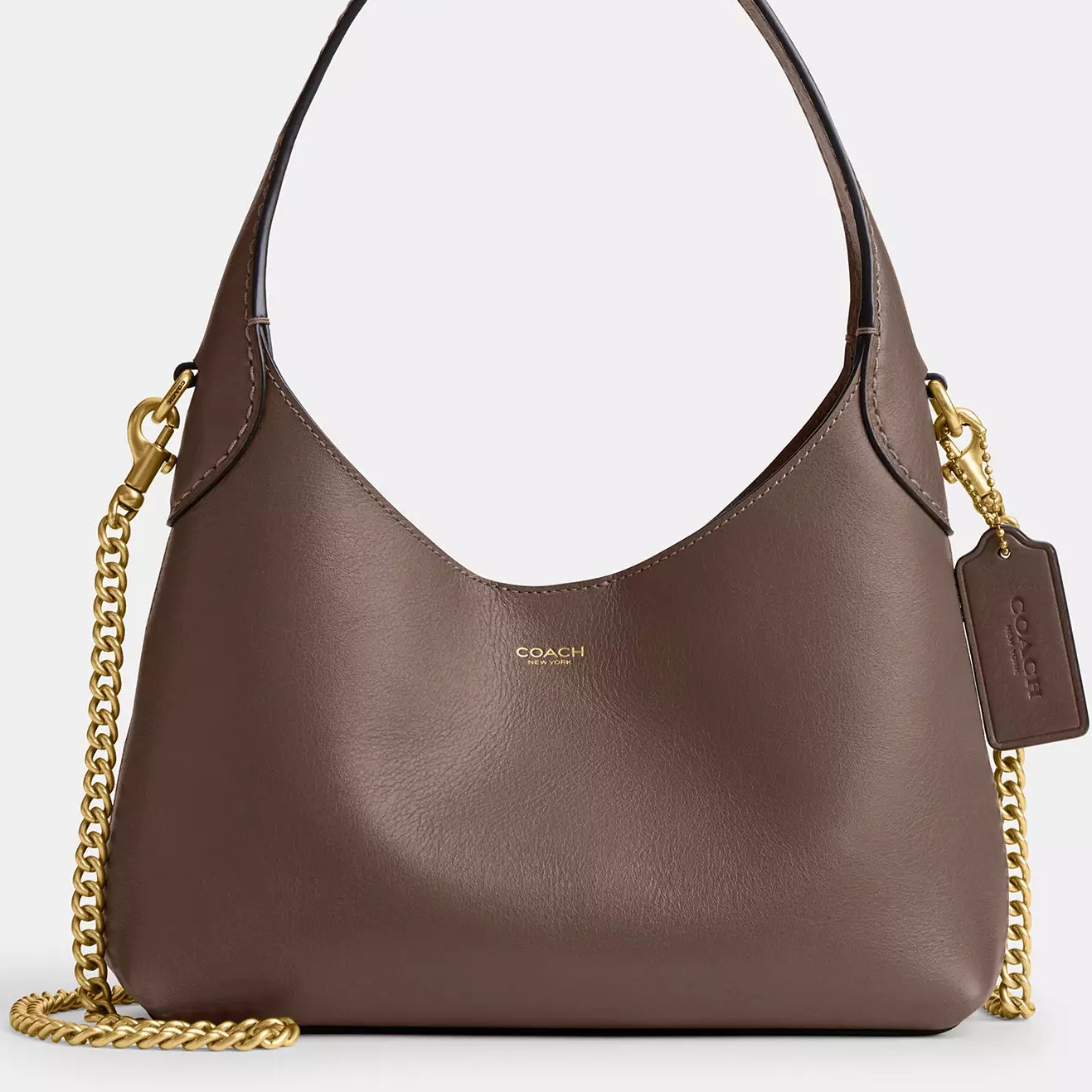 Túi xách nữ Coach Brooklyn Shoulder Bag 23 Brass Dark Stone CW614 5