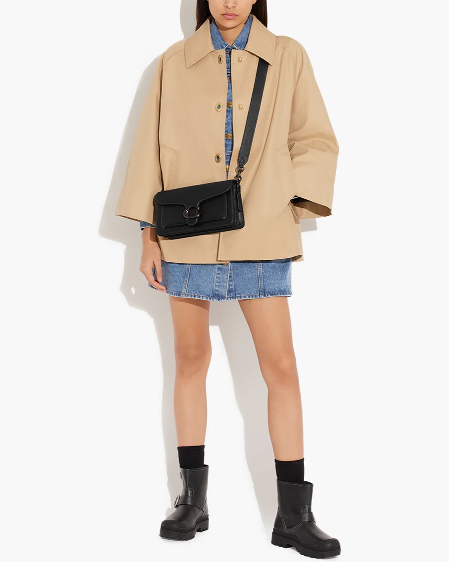 Túi kẹp nách Coach Tabby Shoulder Bag 26 Polished Pebble Leather Black CH857 5