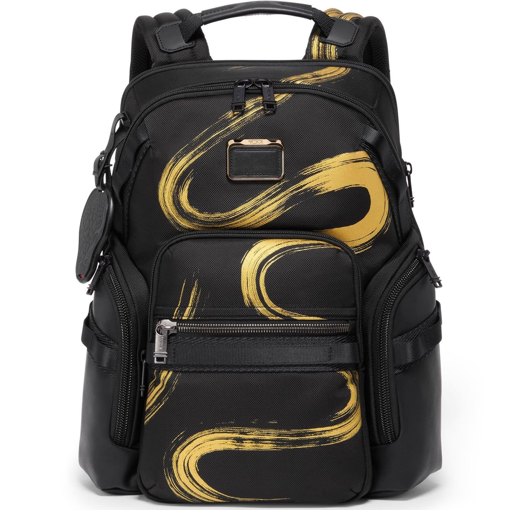 Balo Tumi Navigation Backpack Gold Brush Strokes 4