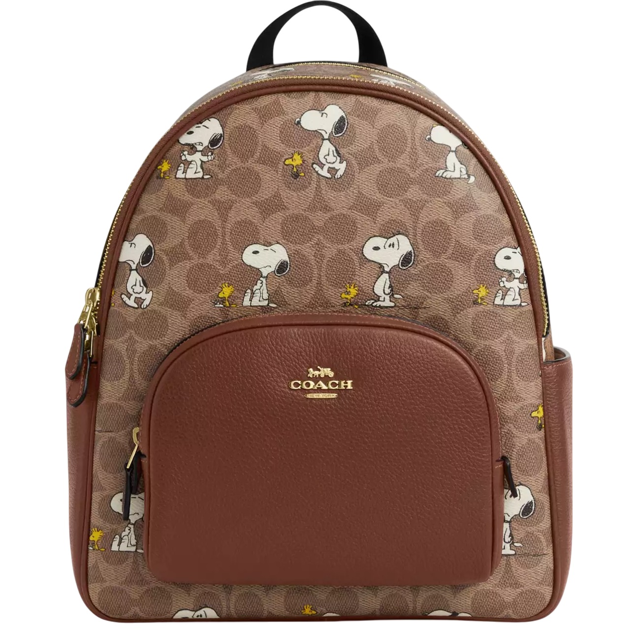 Balo Coach X Peanuts Court Backpack In Signature Canvas With Snoopy Print CBM25 5