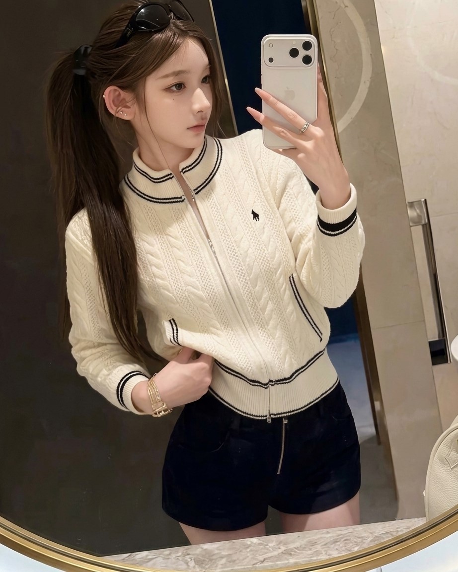 Áo len nữ tay dài cổ cao Polo 7