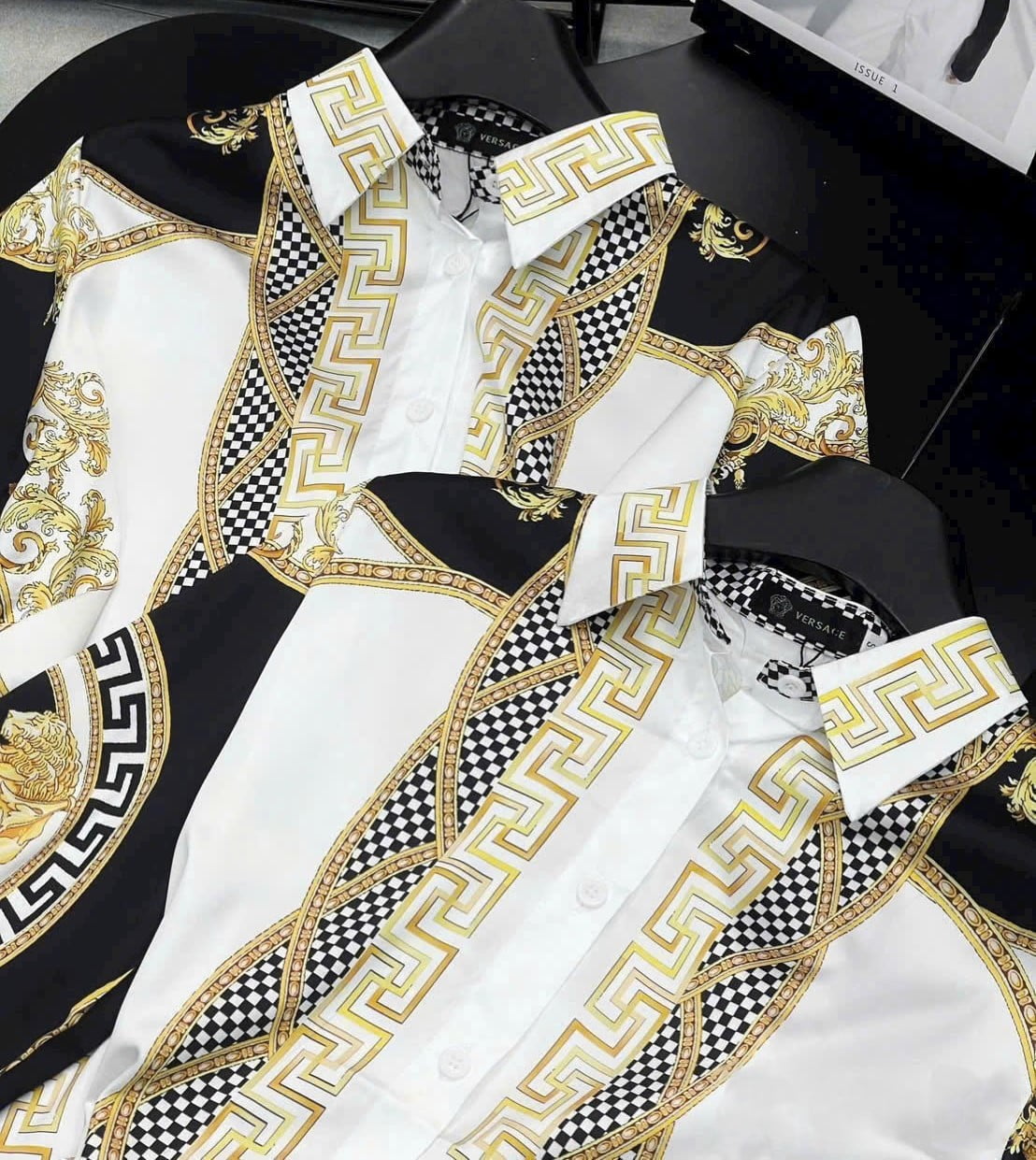 Áo sơ mi nữ tay dài hoa tiết hãng Versace 1