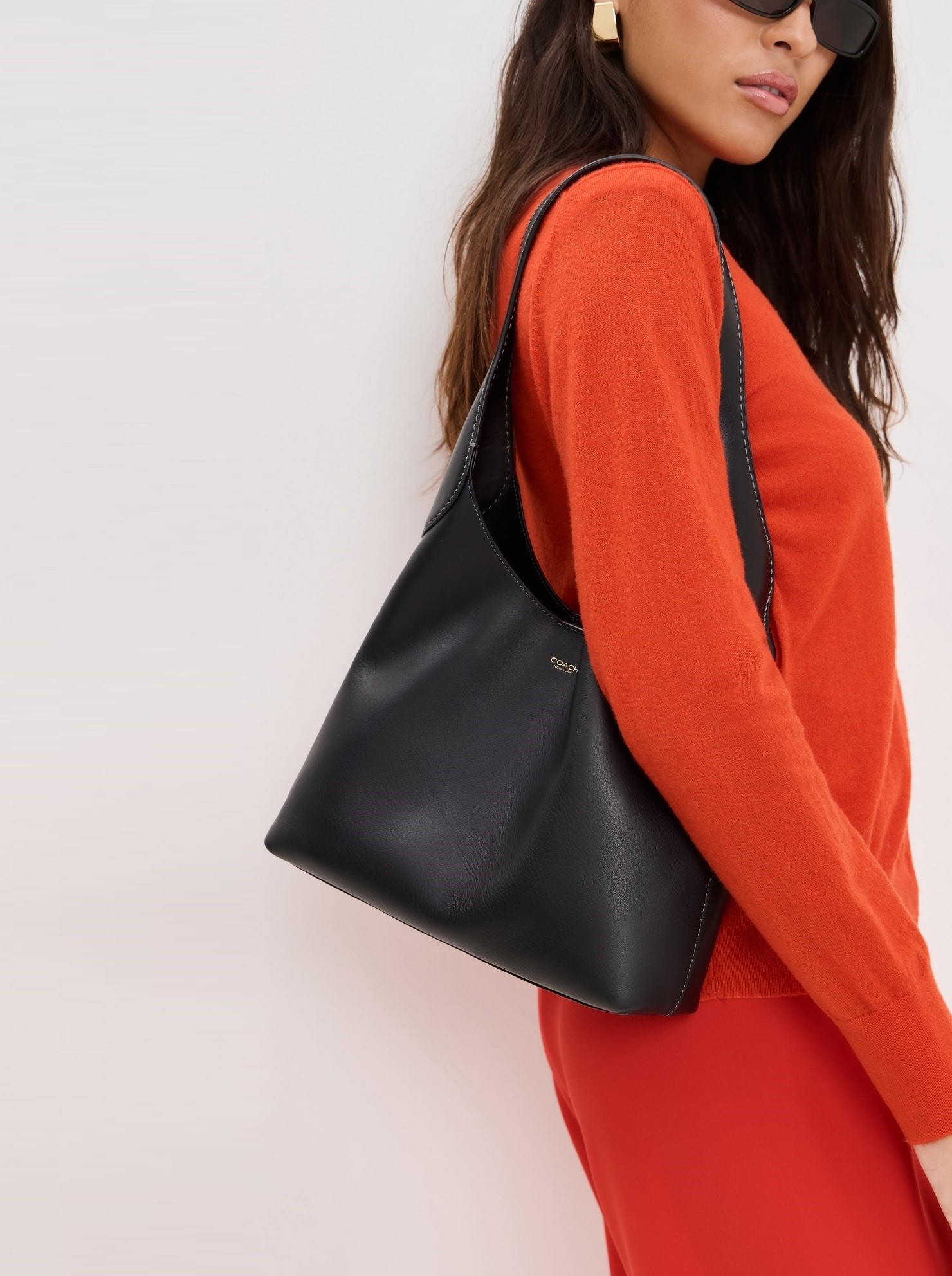 Túi Coach Brooklyn Shoulder Bag 28 Black CU068 5