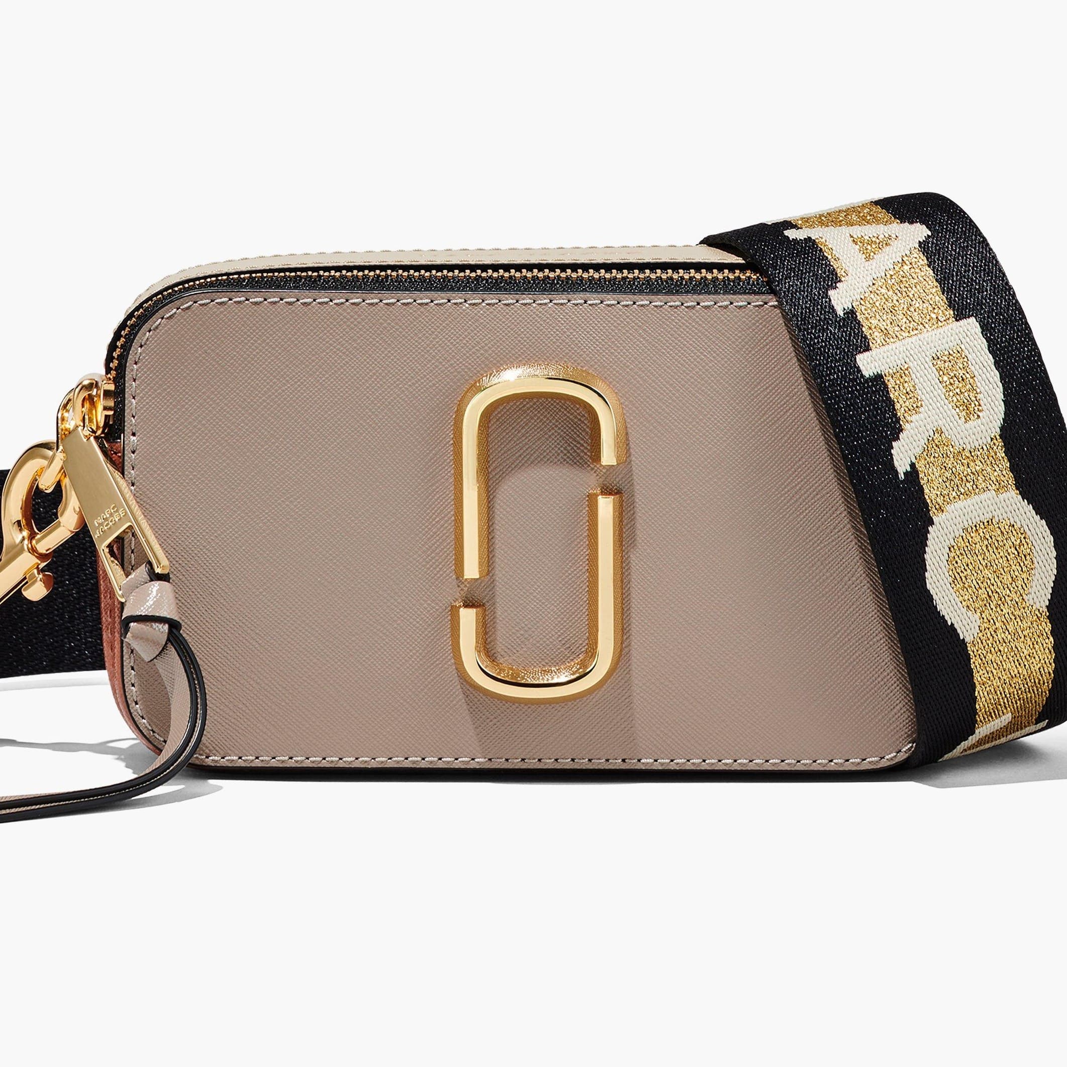Túi đeo vai nữ Marc Jacobs màu nâu The Snapshot Calf Leather Camera Bag in Cement Multi 6