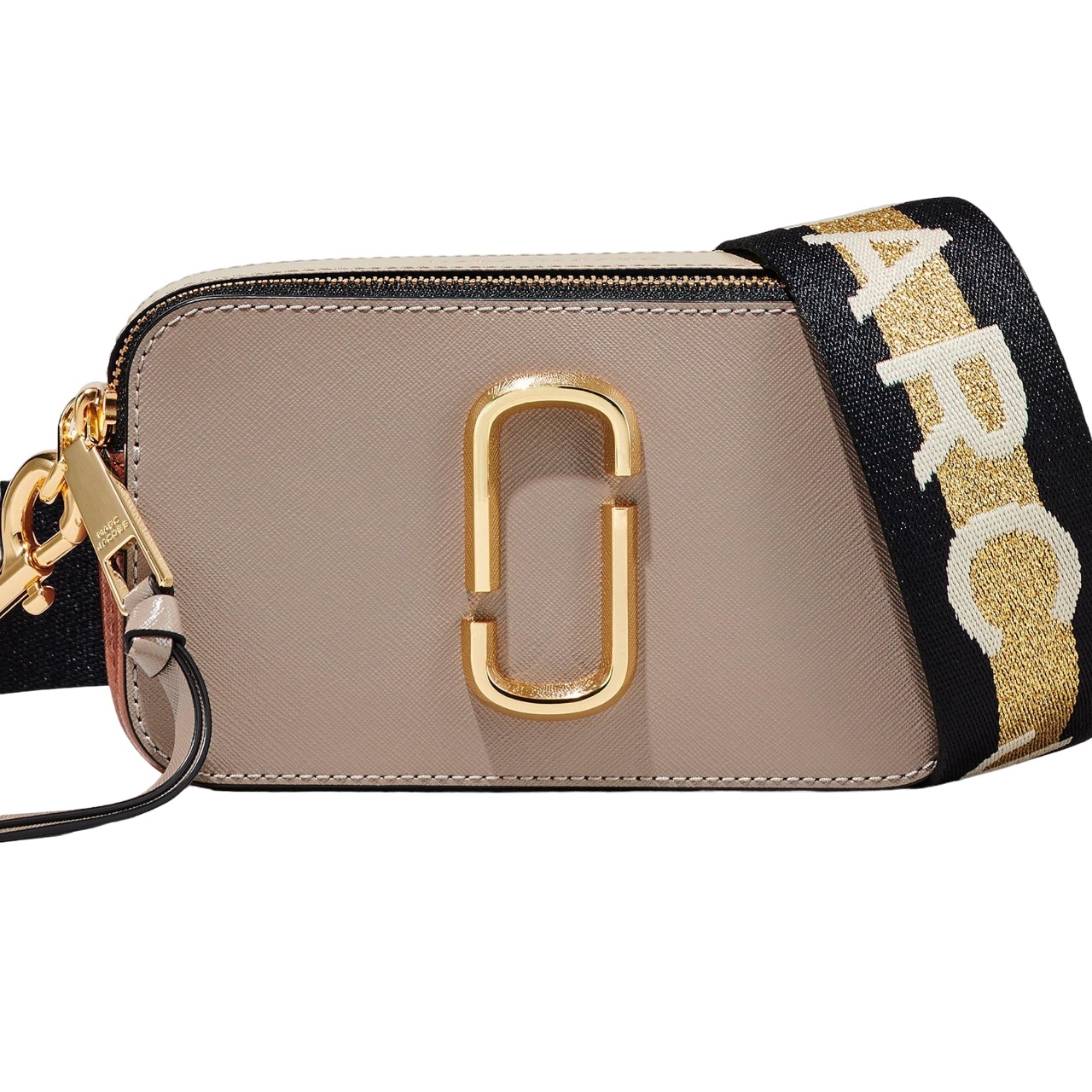 Túi đeo vai nữ Marc Jacobs màu nâu The Snapshot Calf Leather Camera Bag in Cement Multi 7