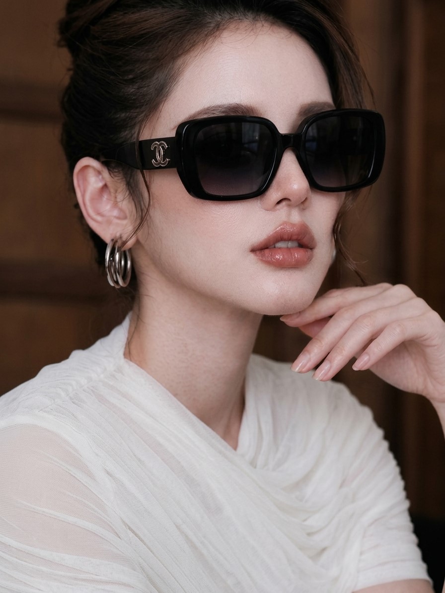 Kính Mát Chanel Square Sunglasses Black CH5541 4