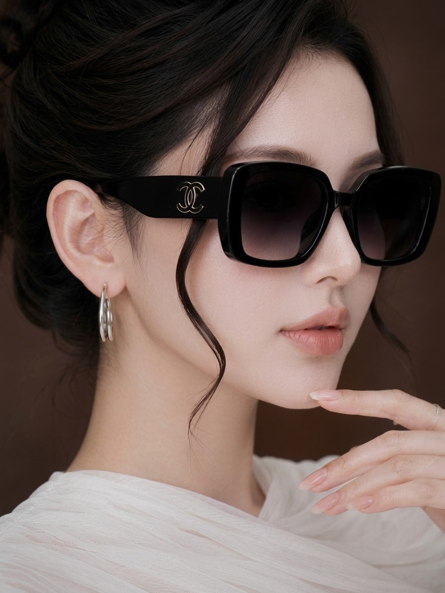 Kính Mát Chanel Square Sunglasses Black CH5541 6