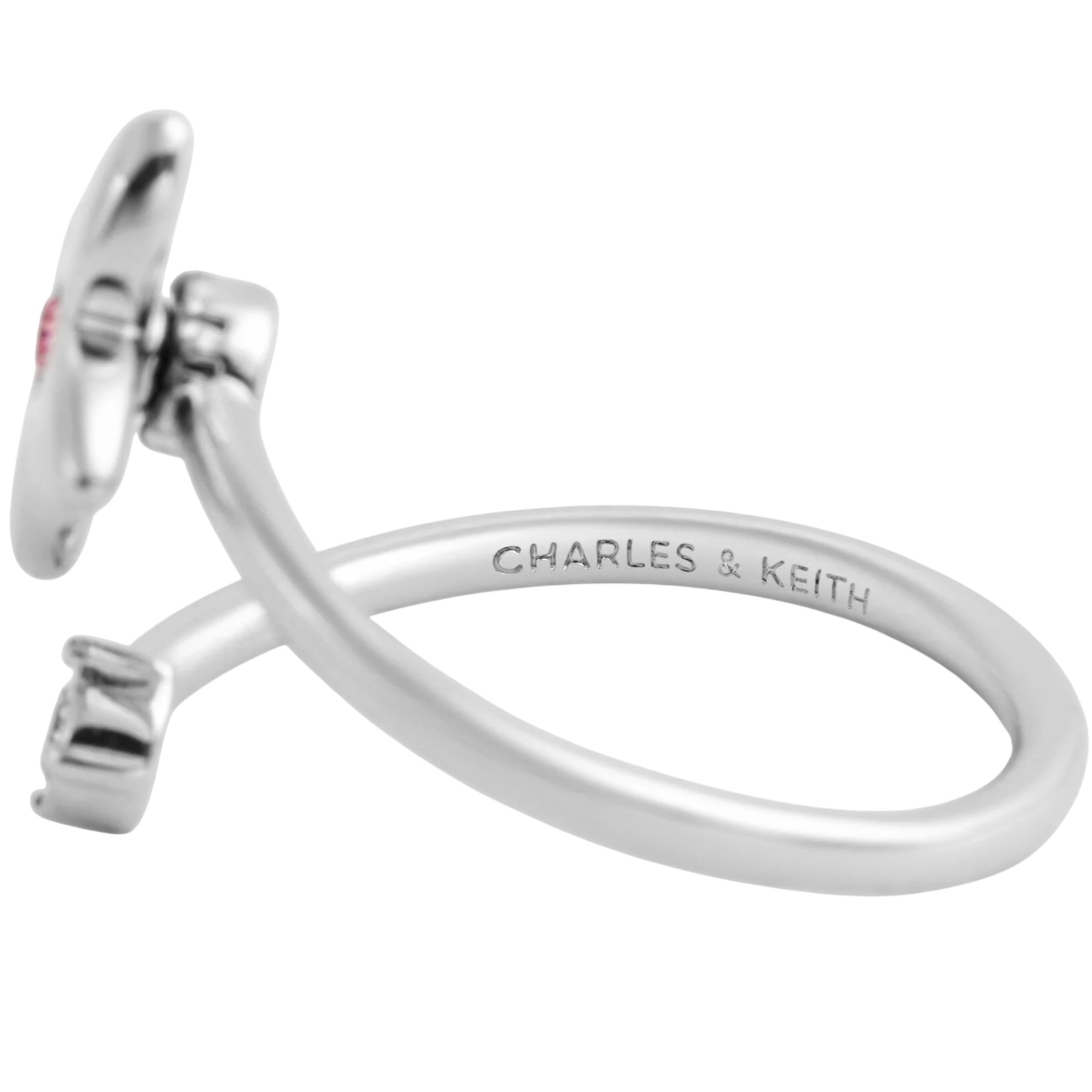 Túi đeo vai Charles Keith Flower Chain Shoulder Bag With Jewellery Set Soft Pink CK17-20271828 2
