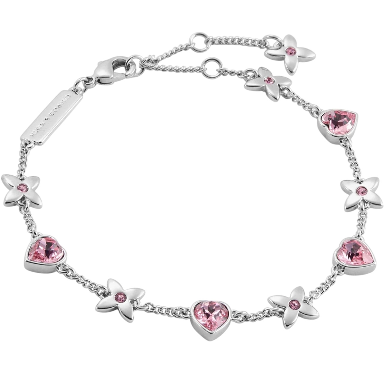 Túi đeo vai Charles Keith Flower Chain Shoulder Bag With Jewellery Set Soft Pink CK17-20271828 4