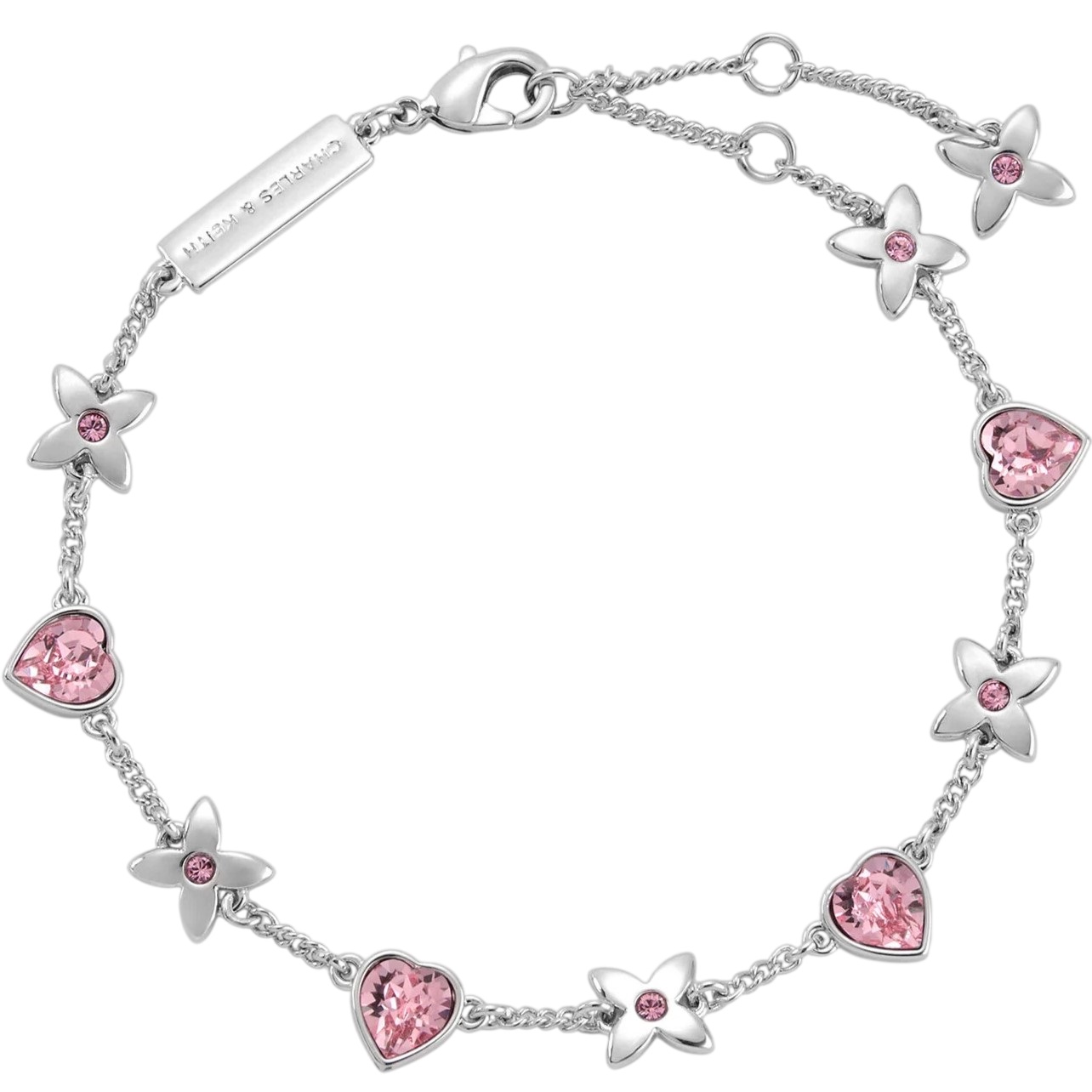 Túi đeo vai Charles Keith Flower Chain Shoulder Bag With Jewellery Set Soft Pink CK17-20271828 20