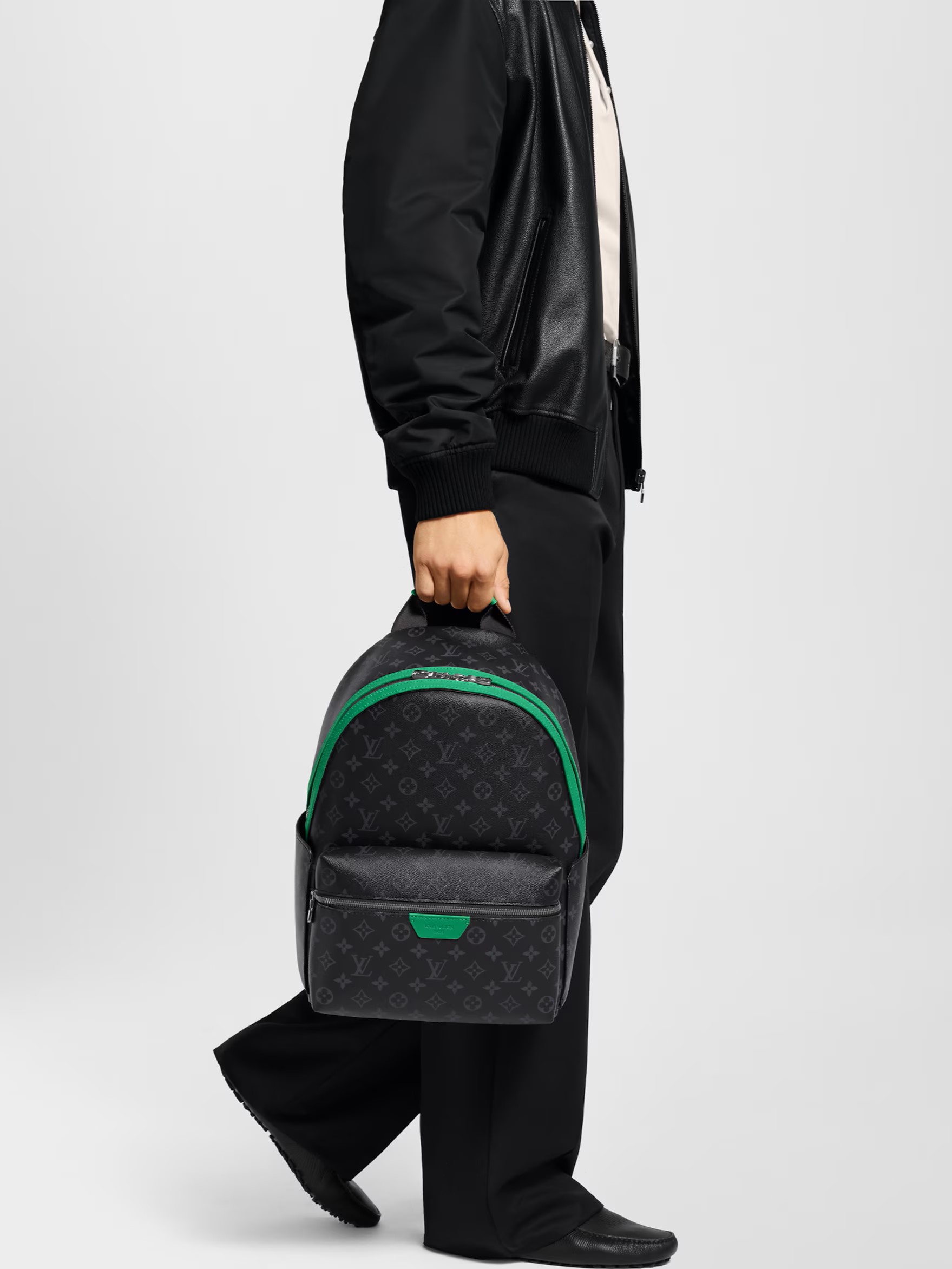 Ba Lô Louis Vuitton Discovery PM Backpack Monogram Eclipse Canvas Bamboo Green 4