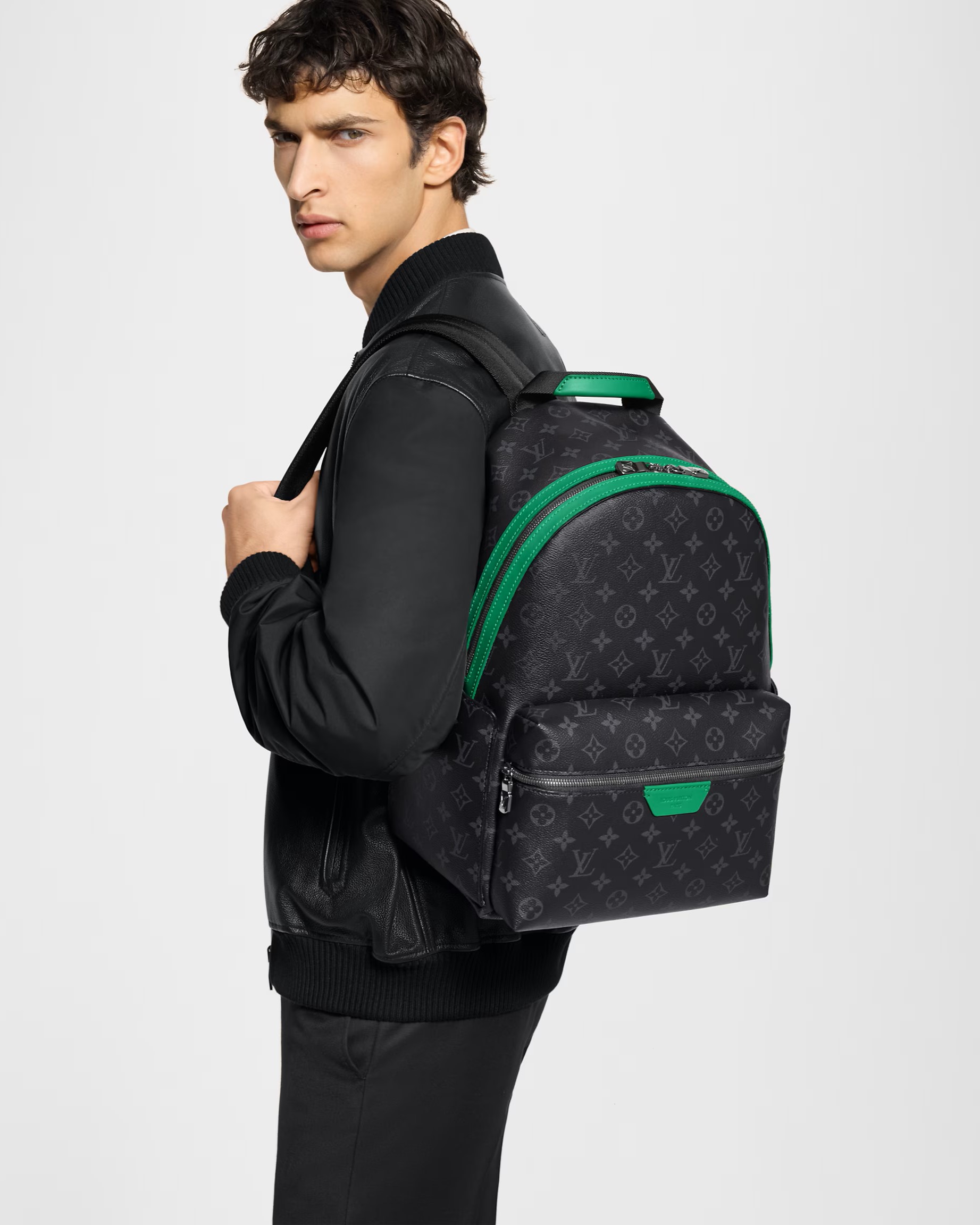 Ba Lô Louis Vuitton Discovery PM Backpack Monogram Eclipse Canvas Bamboo Green 10
