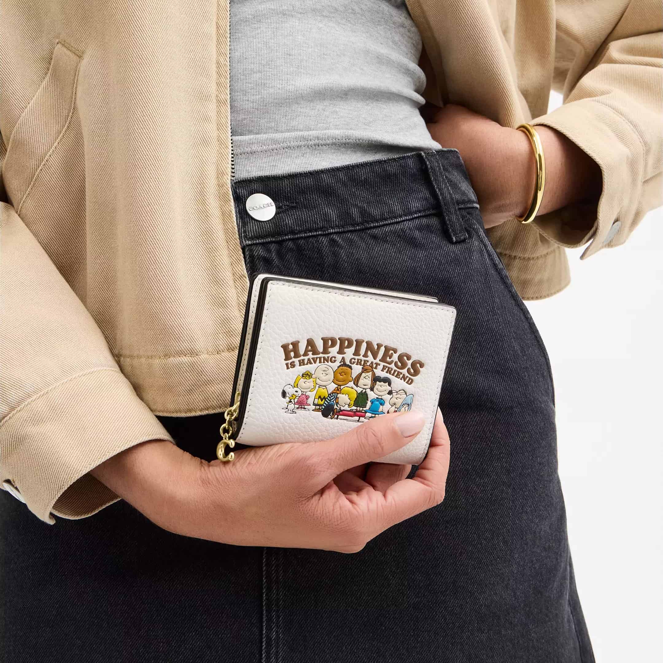 Ví Coach X Peanuts Snap Wallet Chalk Multi CBN36 3