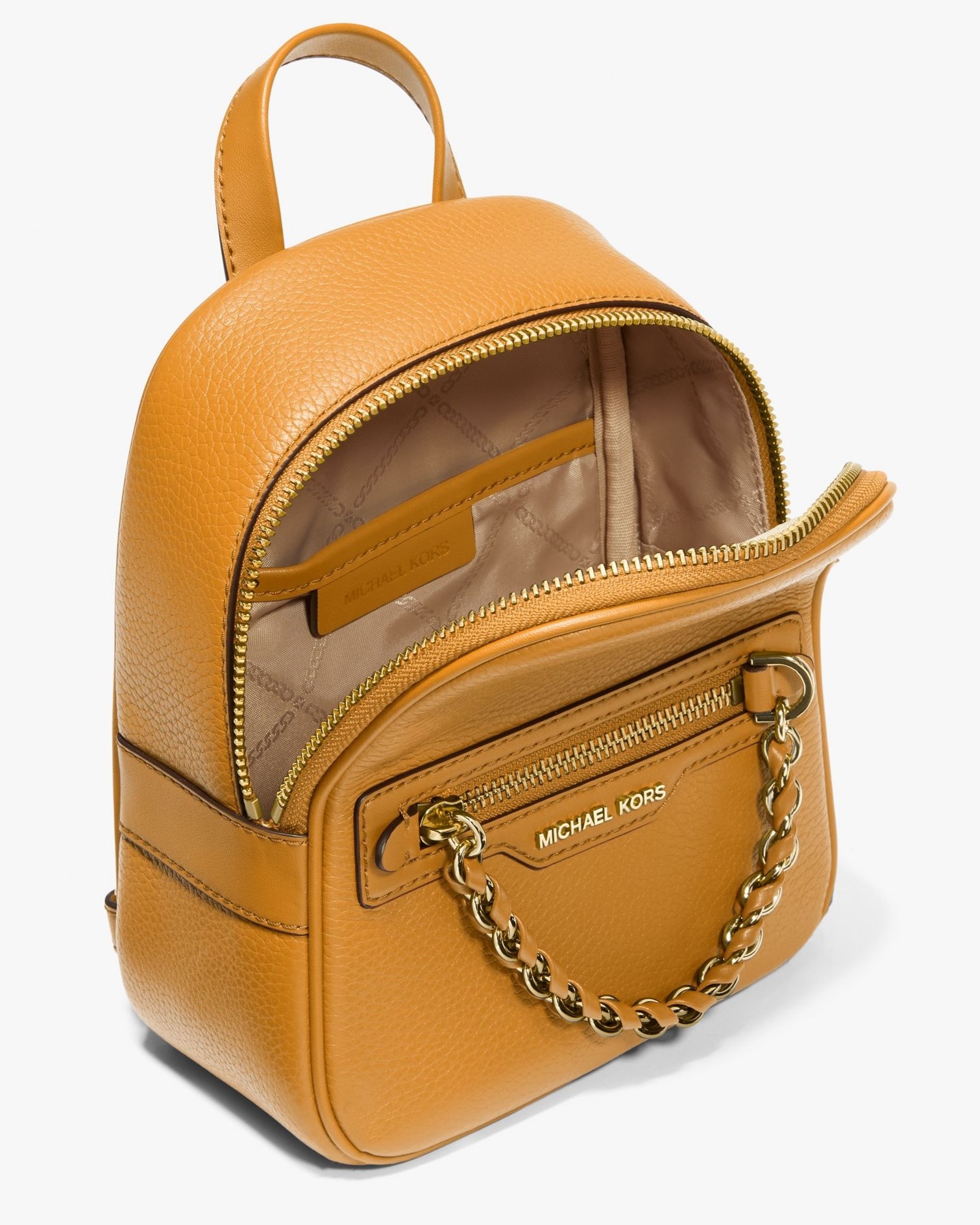 BALO MK NỮ MICHAEL KORS ELLIOT EXTRA SMALL YELLOW LEATHER BACKPACK 30F3G5EB0L878 1