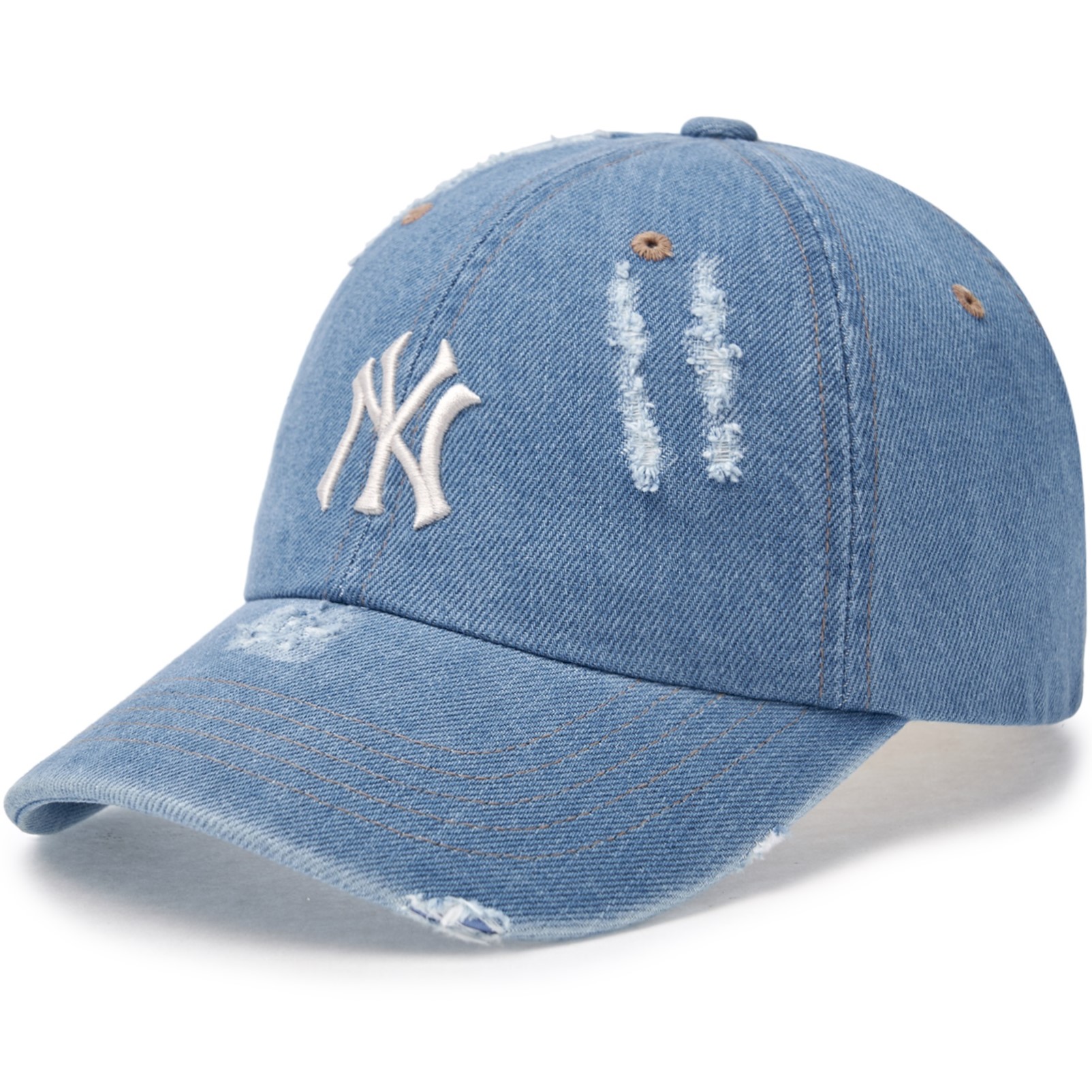 Mũ MLB Damaged Washed Denim Unstructured Ball Cap New York Yankees 3ACPVD34N-50BLL 4