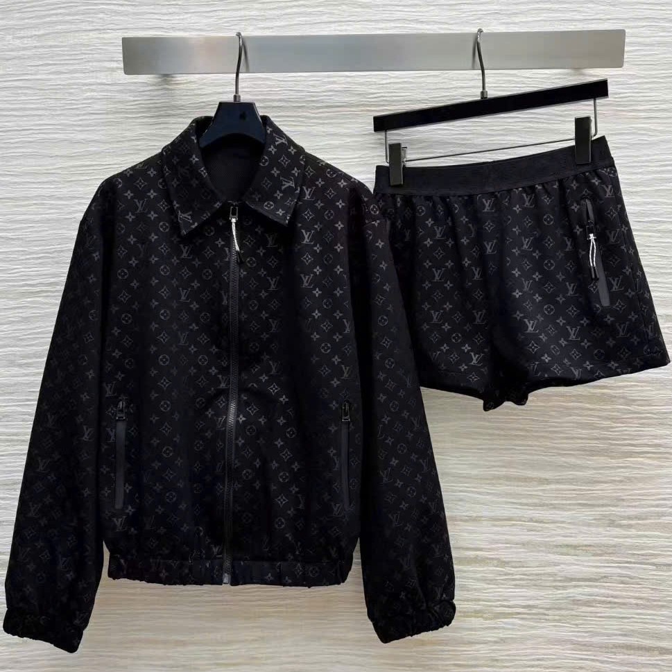 Áo khoác LV Louis Vuitton Monogram Zip-Up Jacket Black 3