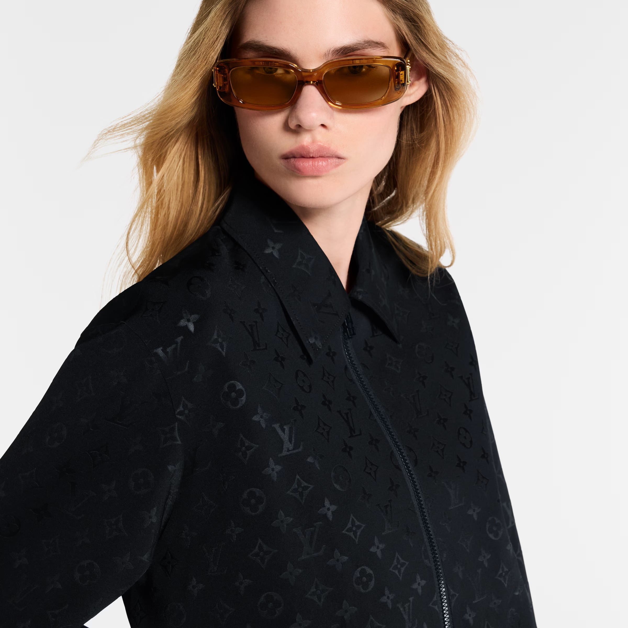 Áo khoác LV Louis Vuitton Monogram Zip-Up Jacket Black 8
