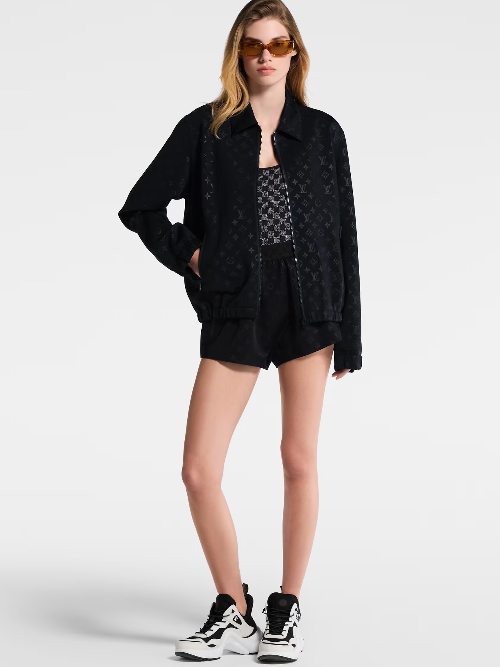 Áo khoác LV Louis Vuitton Monogram Zip-Up Jacket Black 11