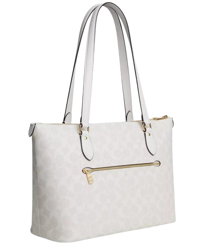 Túi Tote Nữ Coach Gallery Tote Bag In Signature Canvas Glacier White CW381 1