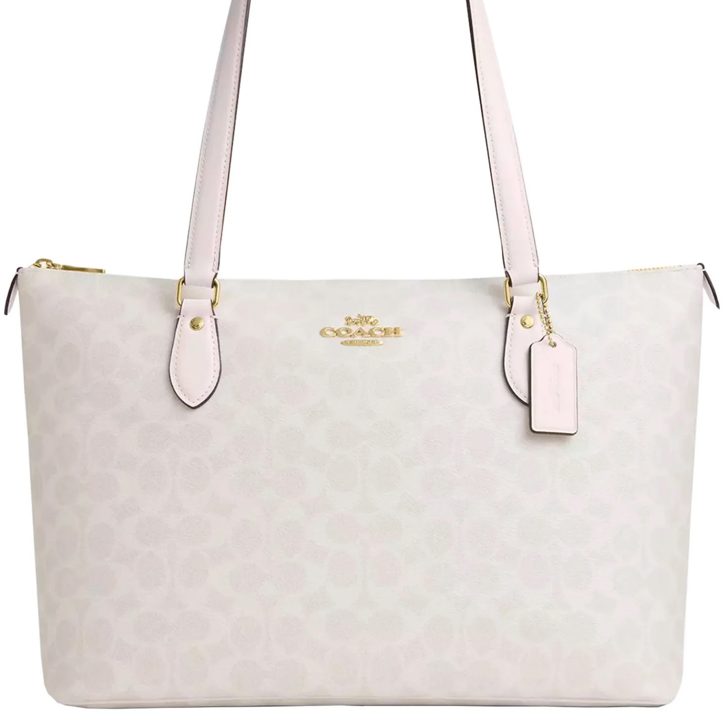 Túi Tote Nữ Coach Gallery Tote Bag In Signature Canvas Glacier White CW381 7