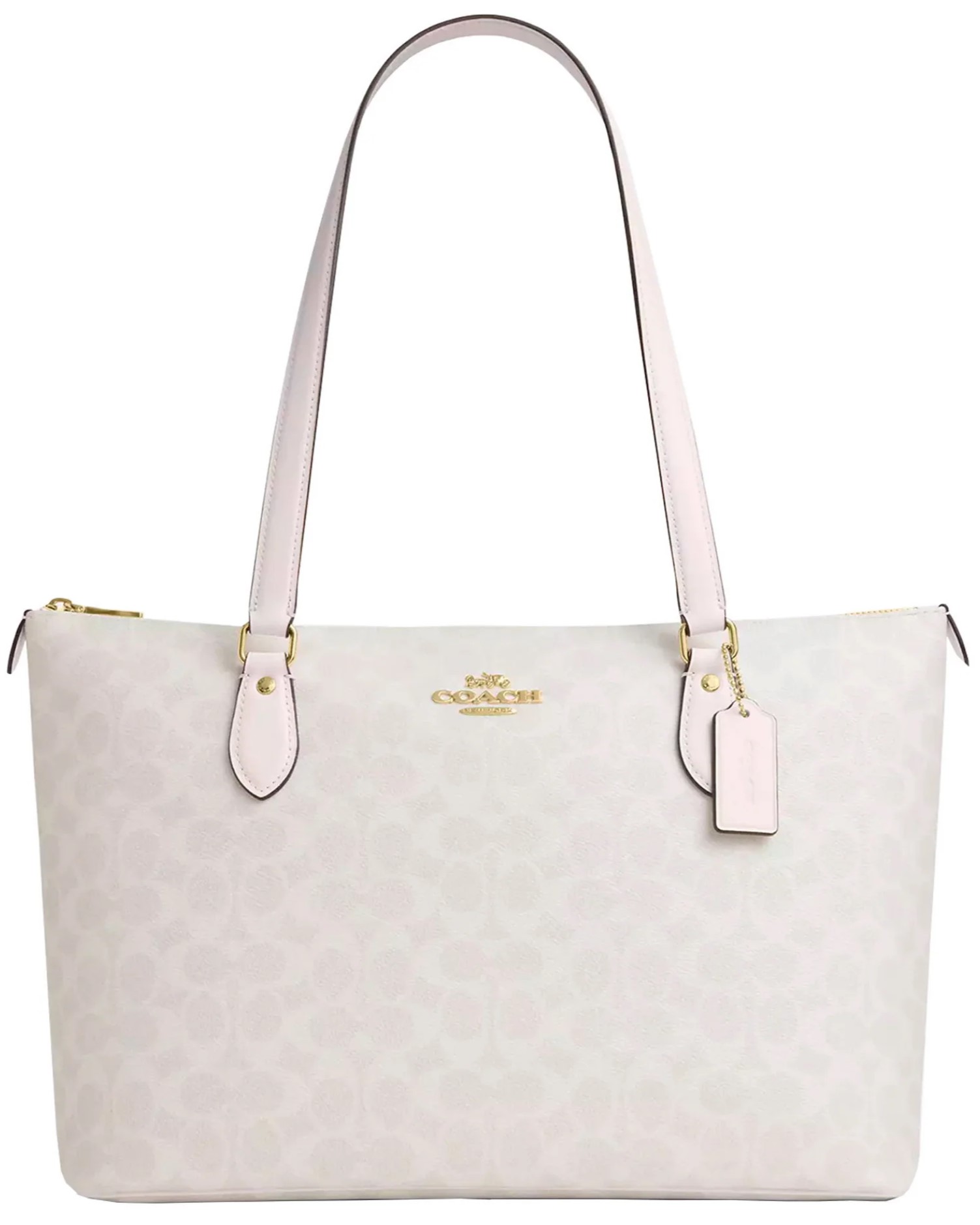 Túi Tote Nữ Coach Gallery Tote Bag In Signature Canvas Glacier White CW381 9